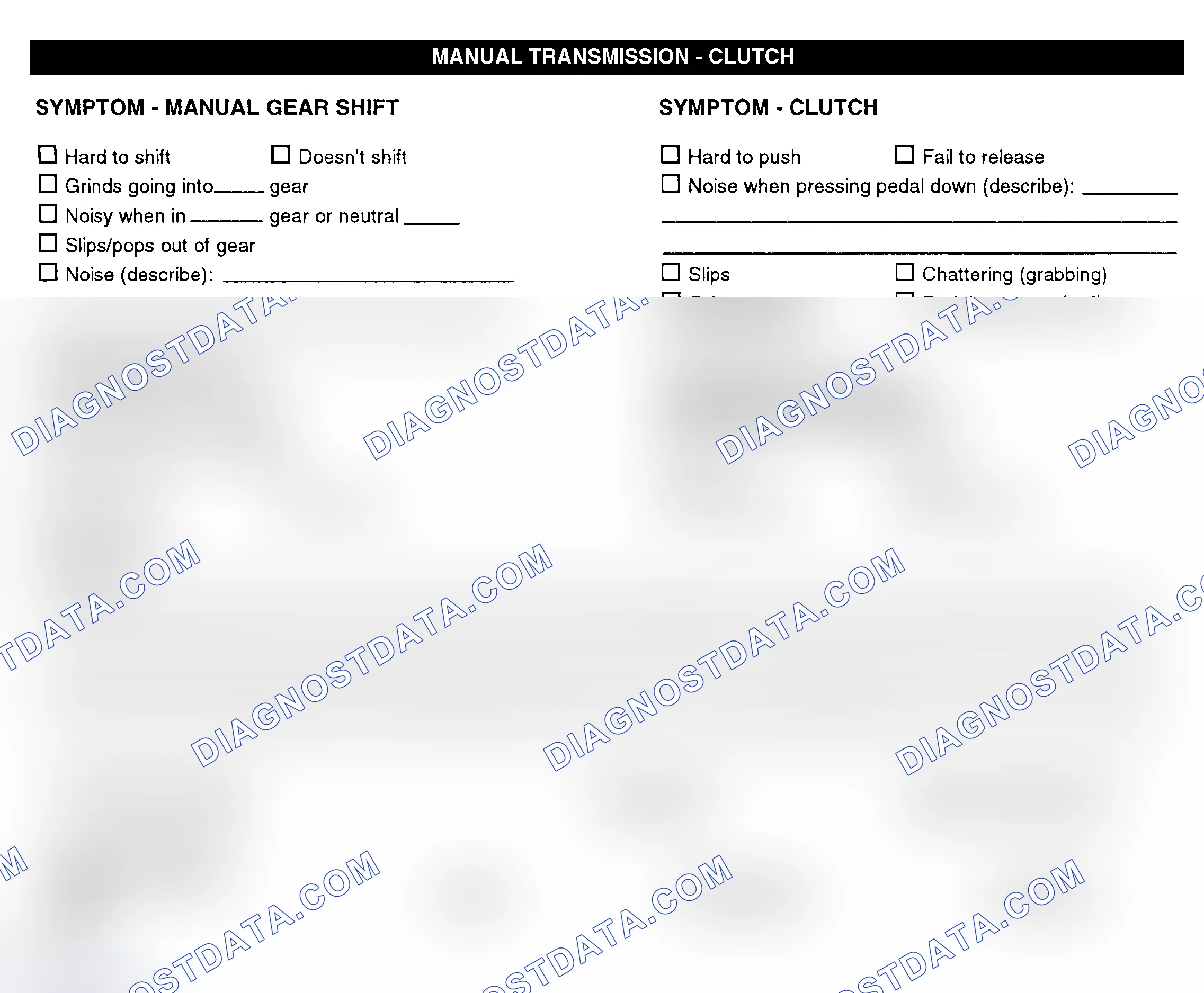 Scheme 10: Manual Transmission & Clutch
