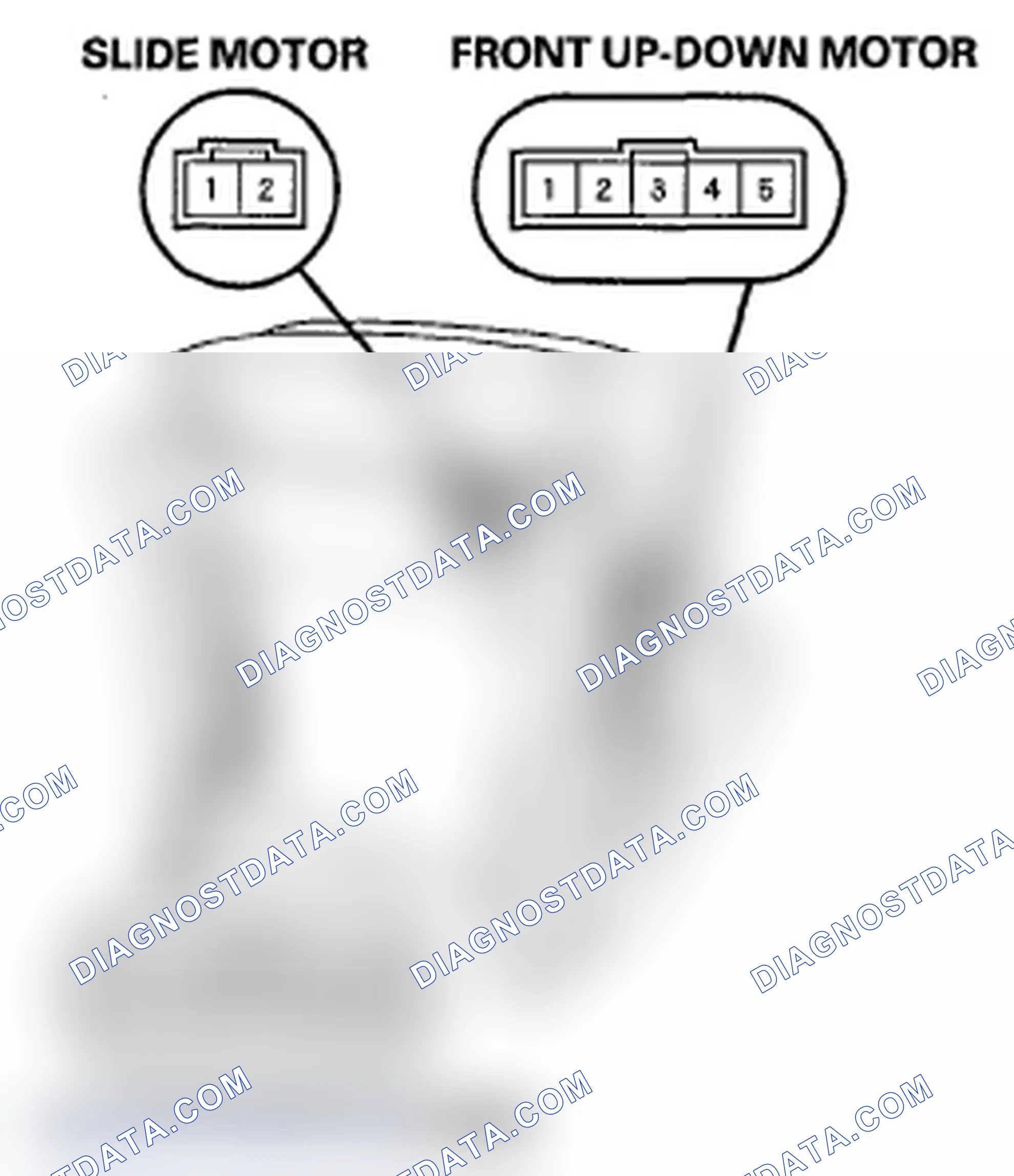 Scheme 98: Slide motor, Front up-down motor, Rear up-down motor