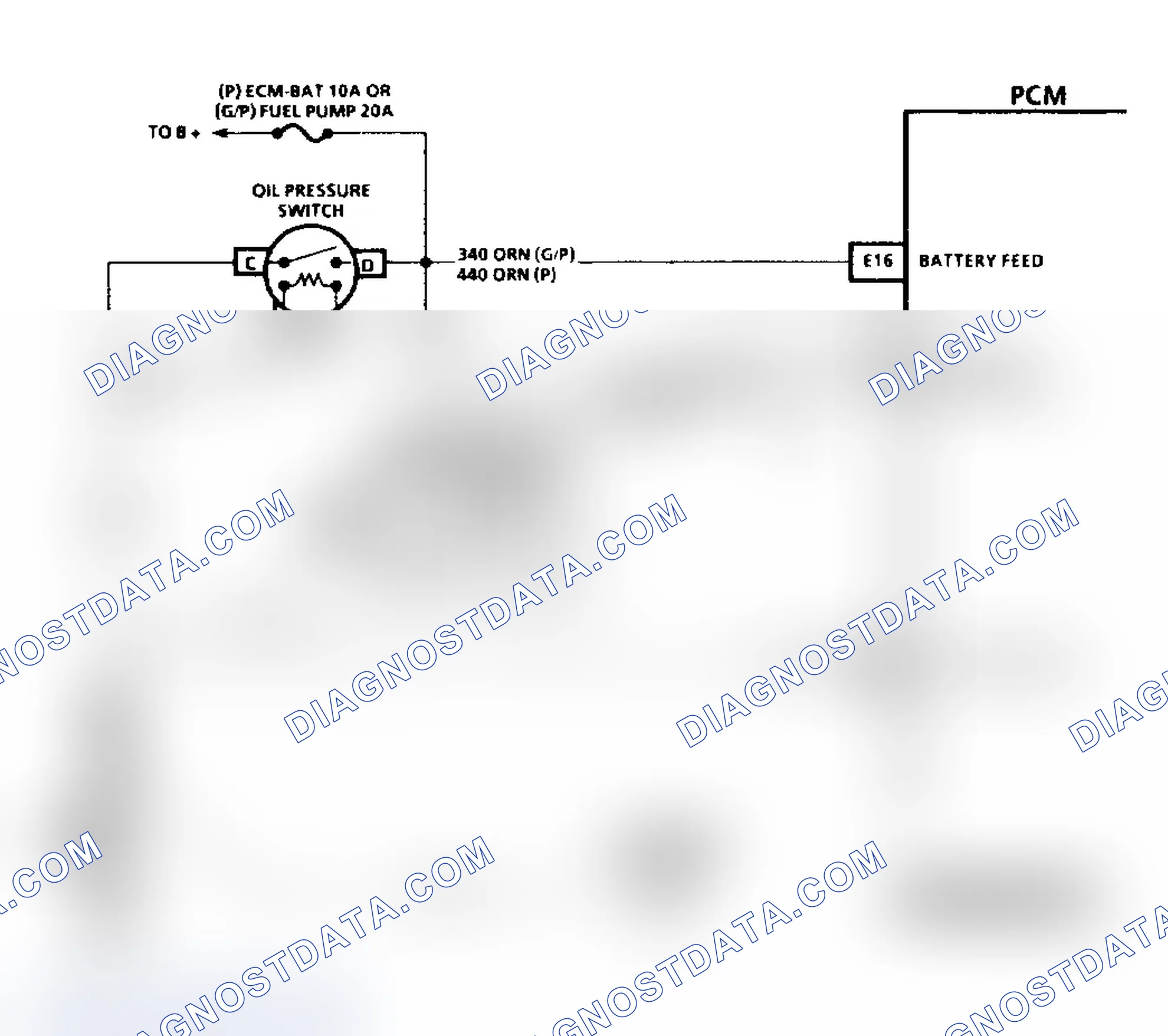 Scheme 88: Code 54 Schematic ("P" Series A/T) Fuel Pump Circuit