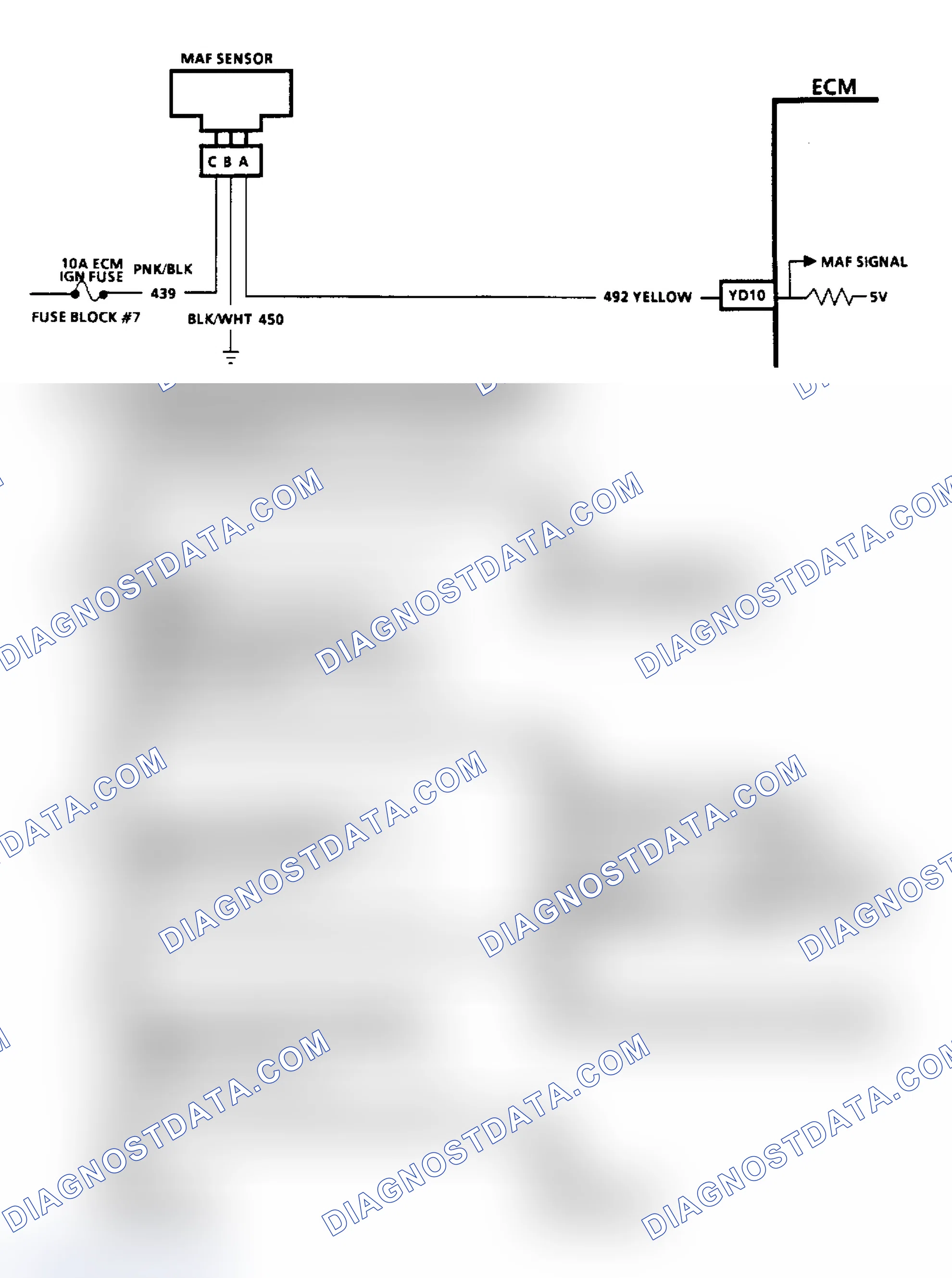 Scheme 179: Code E034: Circuit Diagram & Flow Chart Mass Airflow Sensor Circuit