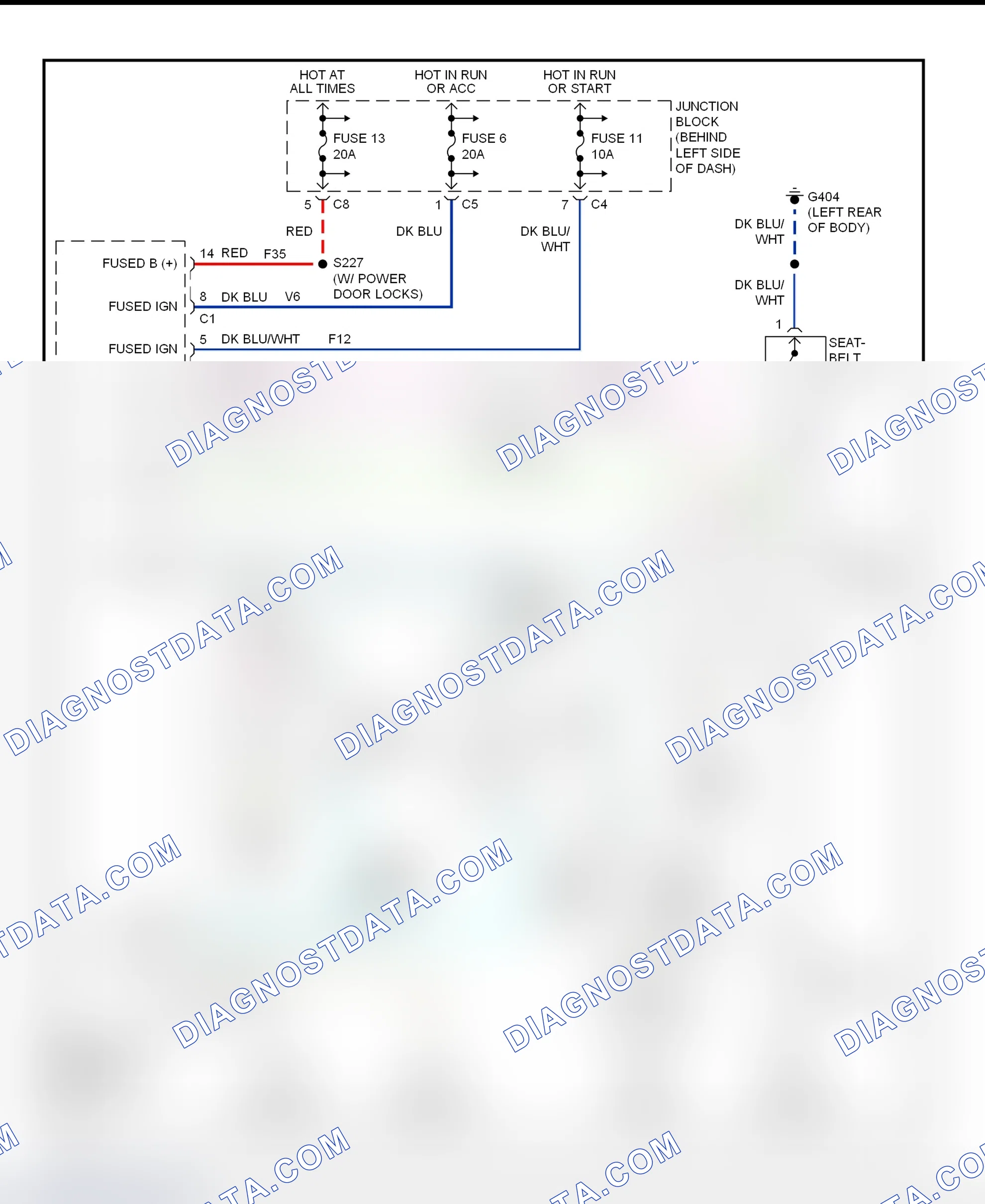 Fig. 6: Warning Systems Wiring Diagram (Durango)