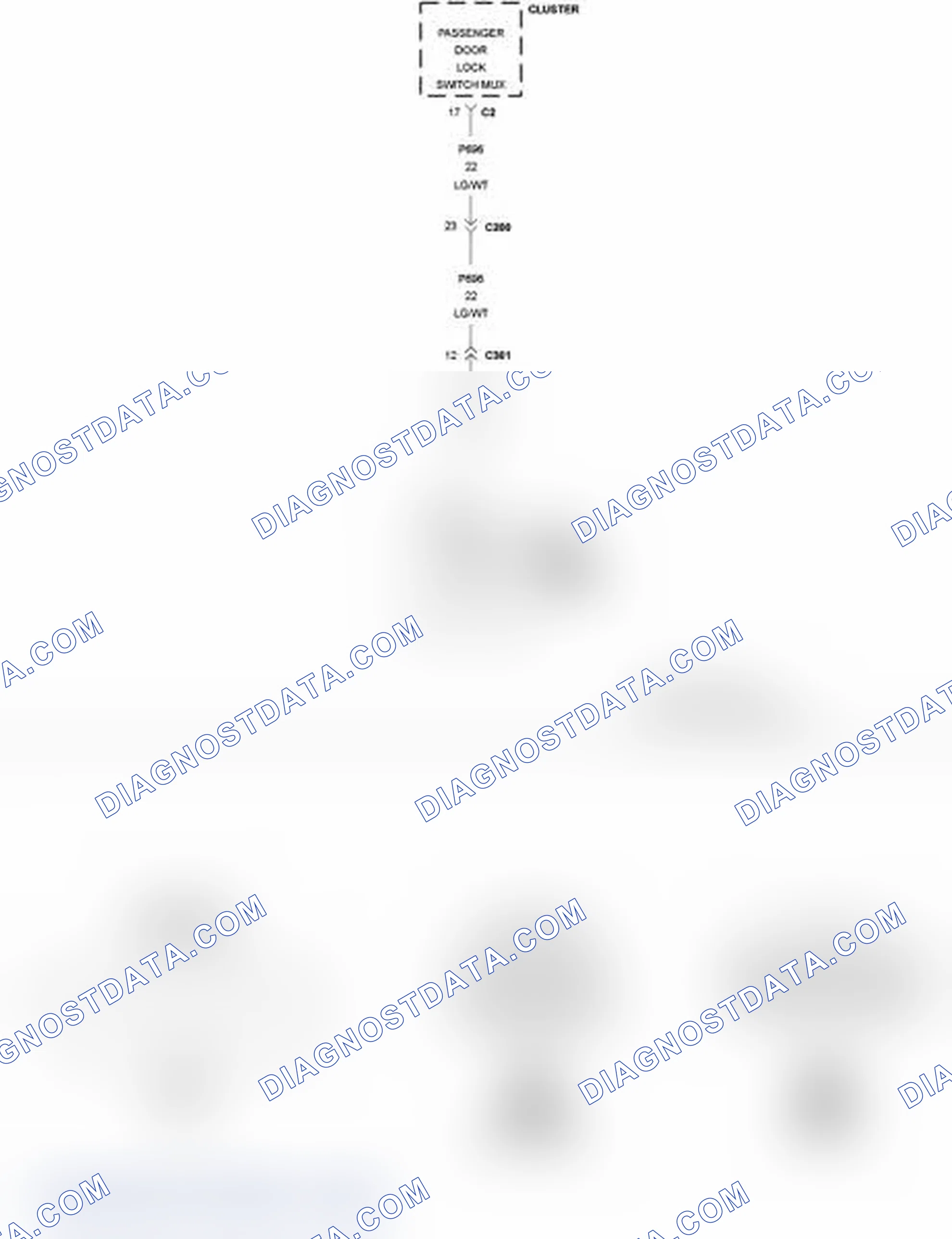 Scheme 98: B1805-PASSENGER DOOR LOCK/UNLOCK SWITCH CIRCUIT PERFORMANCE