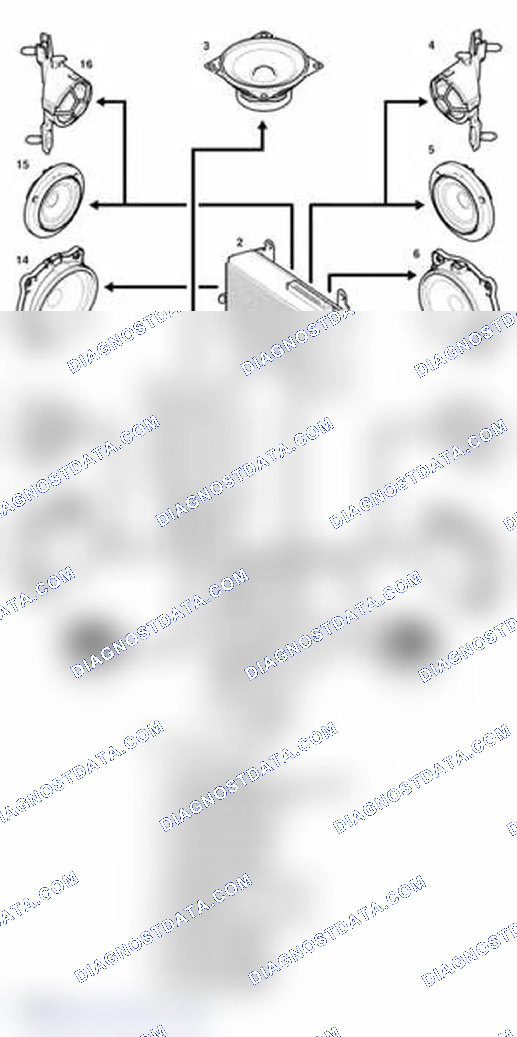 Scheme 10: Logic7 Speaker Control Diagram - Up to 2005 MY