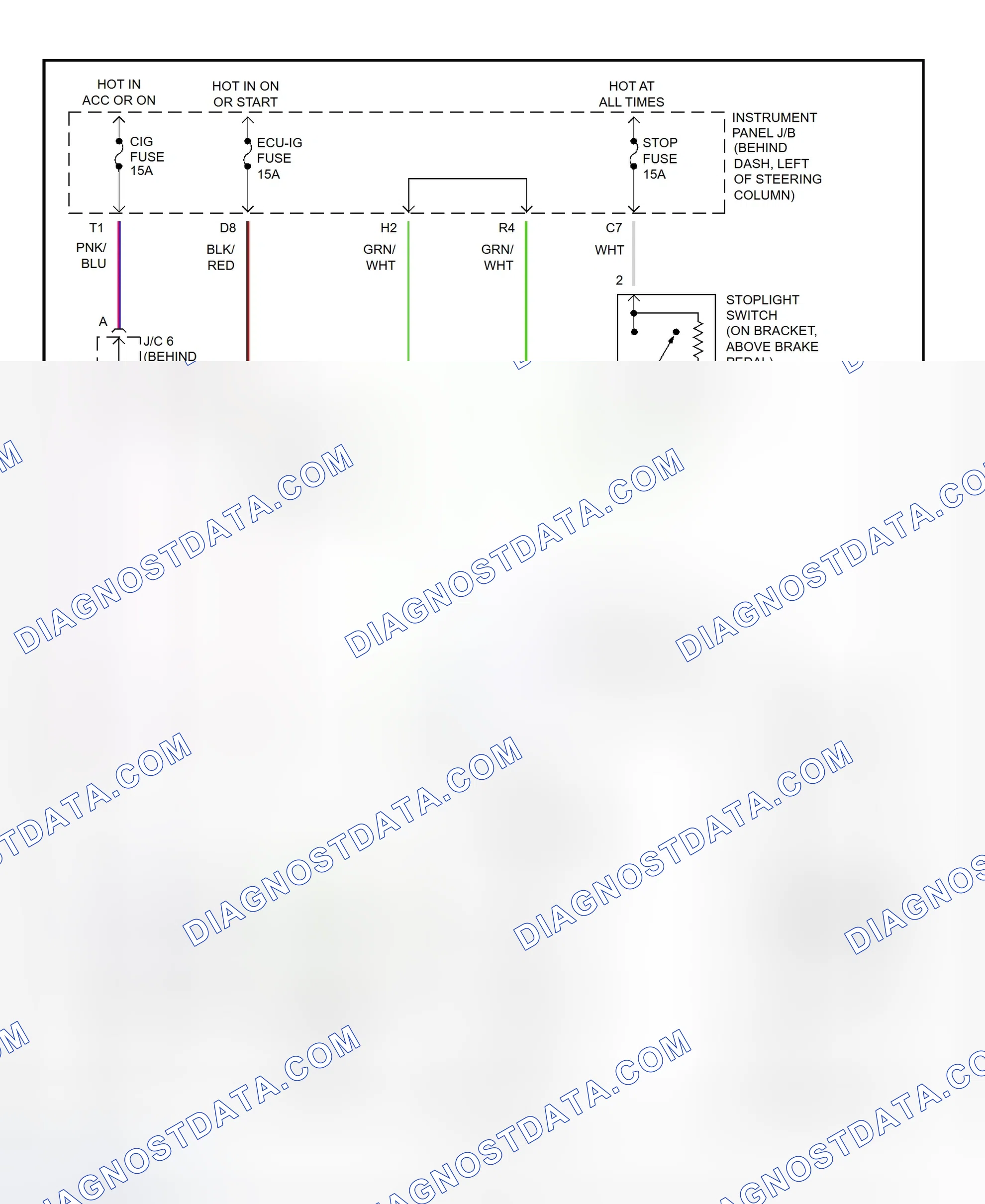 Scheme 296: Shift Interlock System Wiring Diagram (2001 - Toyota Camry 2.2L & 3.0L)