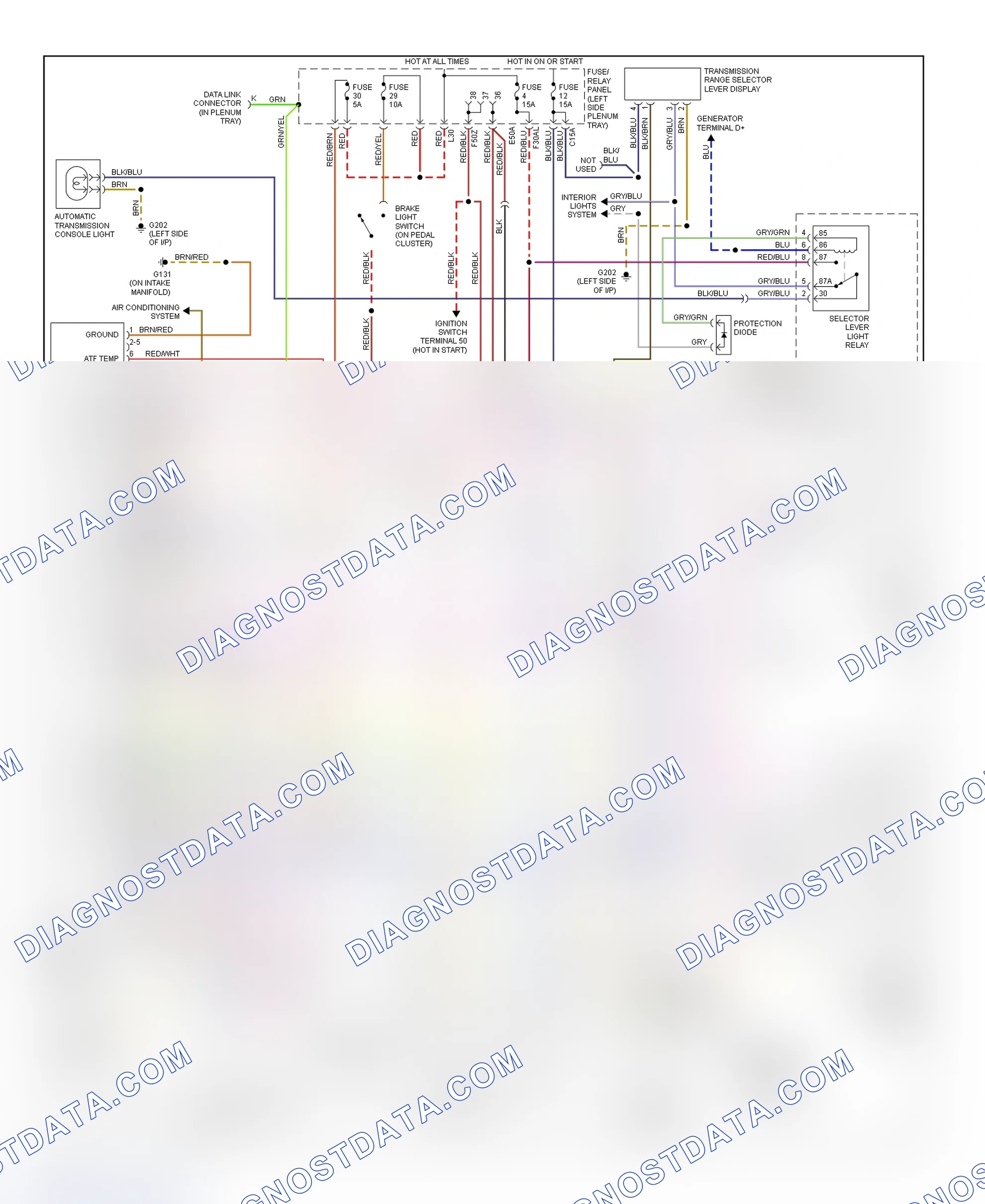 Scheme 105: 1995-96 Audi Cabriolet (Type 097) Transaxle Wiring Diagram