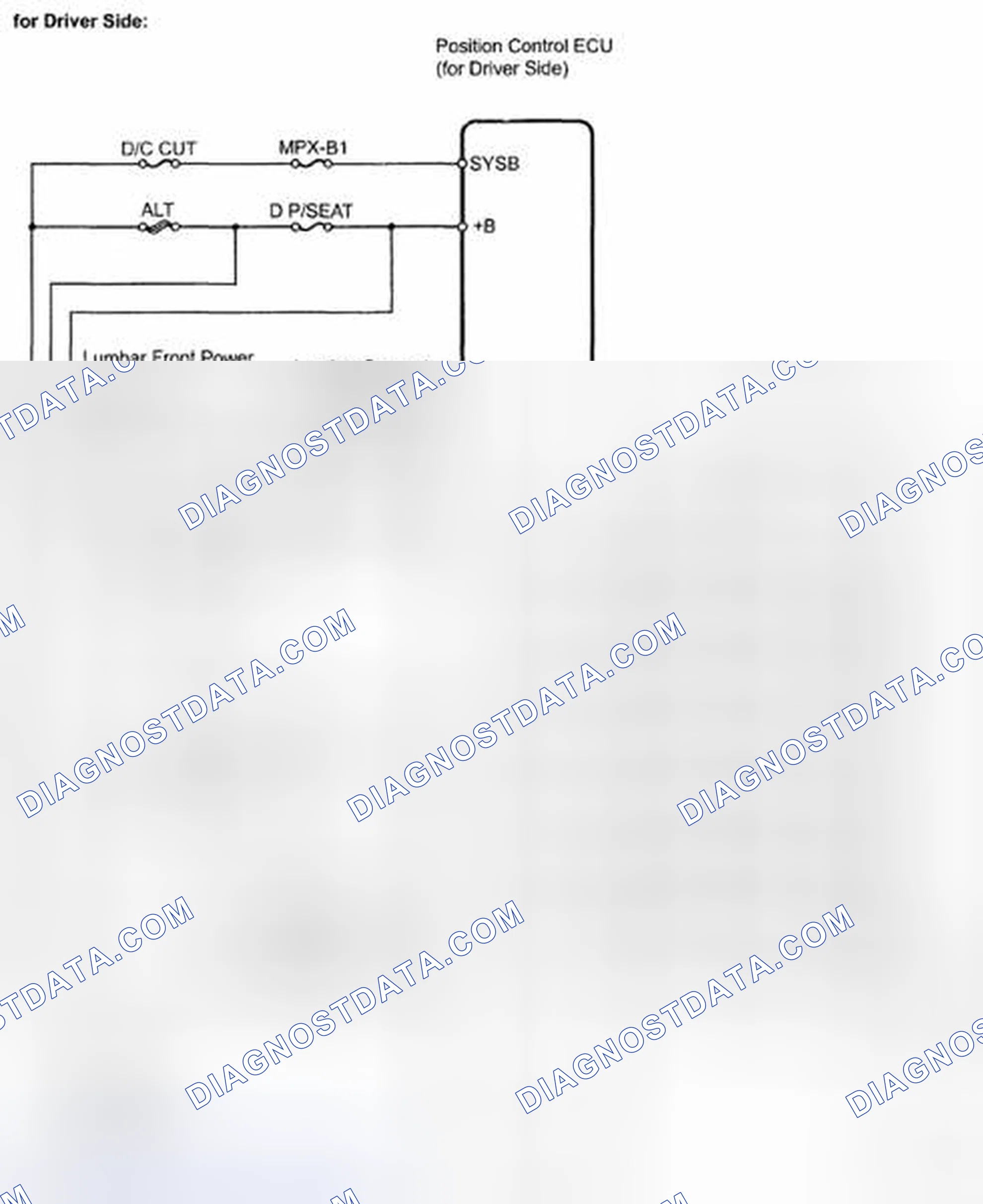 Fig. 31: Front Power Seat With Front Power Seat Switch - Wiring Diagram For Driver Side (1 Of 2)