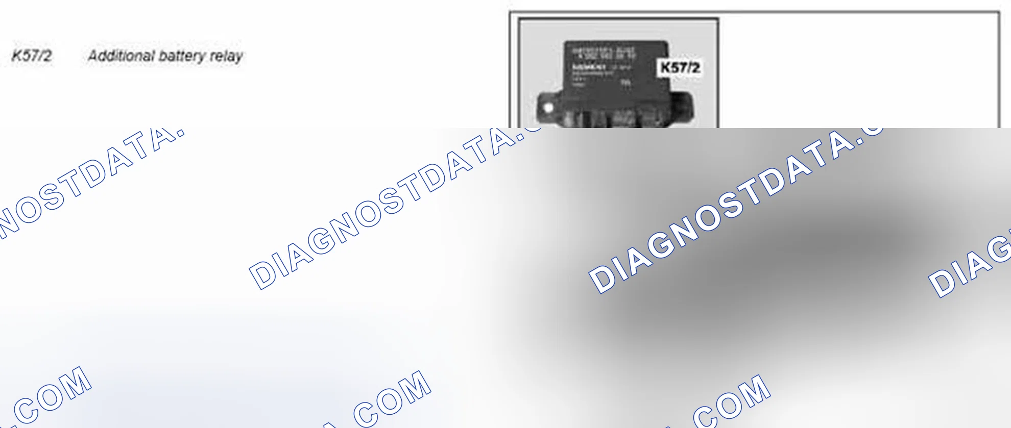 Scheme 54: Auxiliary battery relay, location/task - GF54.10-P-4201T