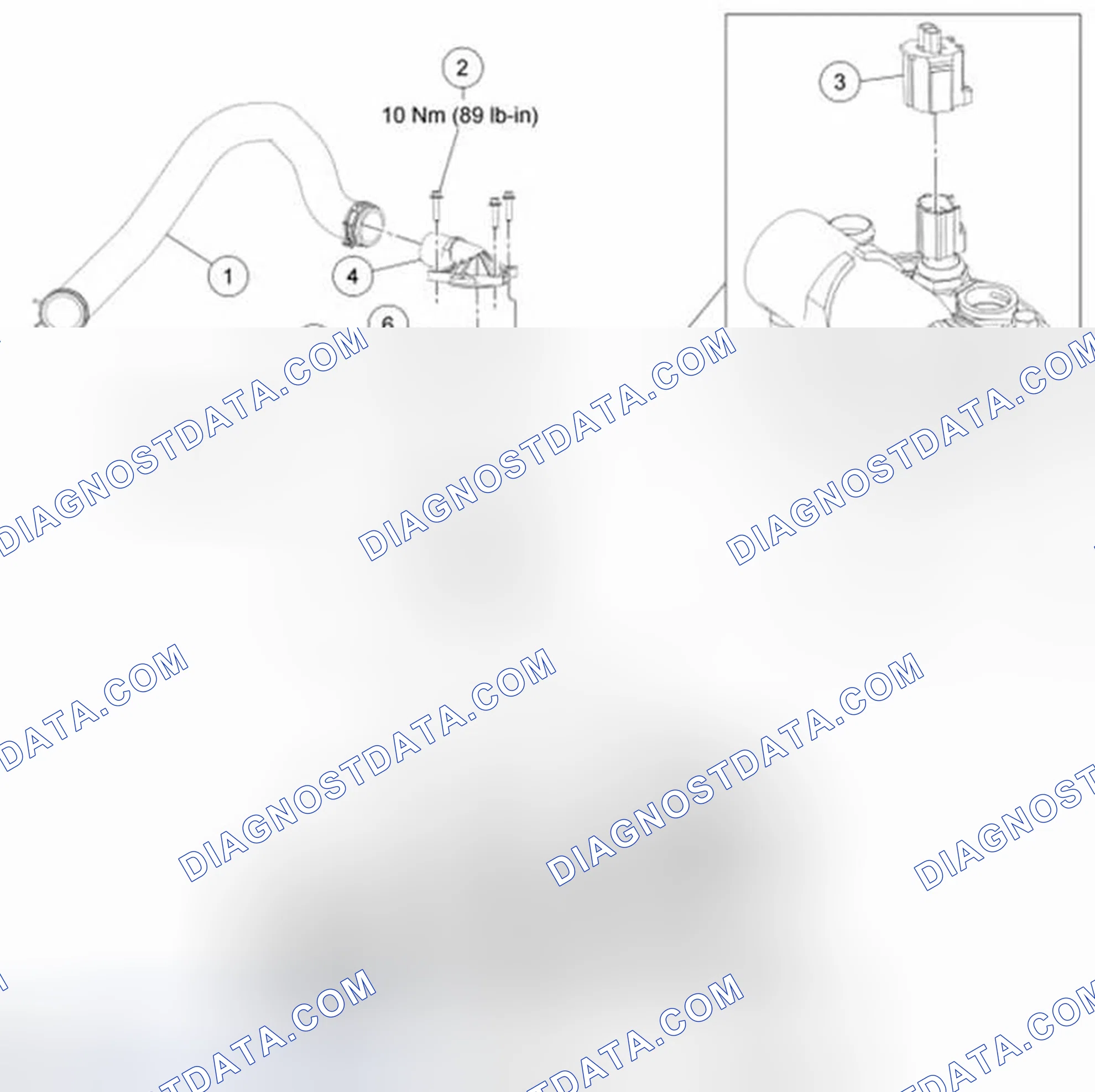 Scheme 4: Thermostat and Thermostat Housing - Exploded View, 4.0L SOHC
