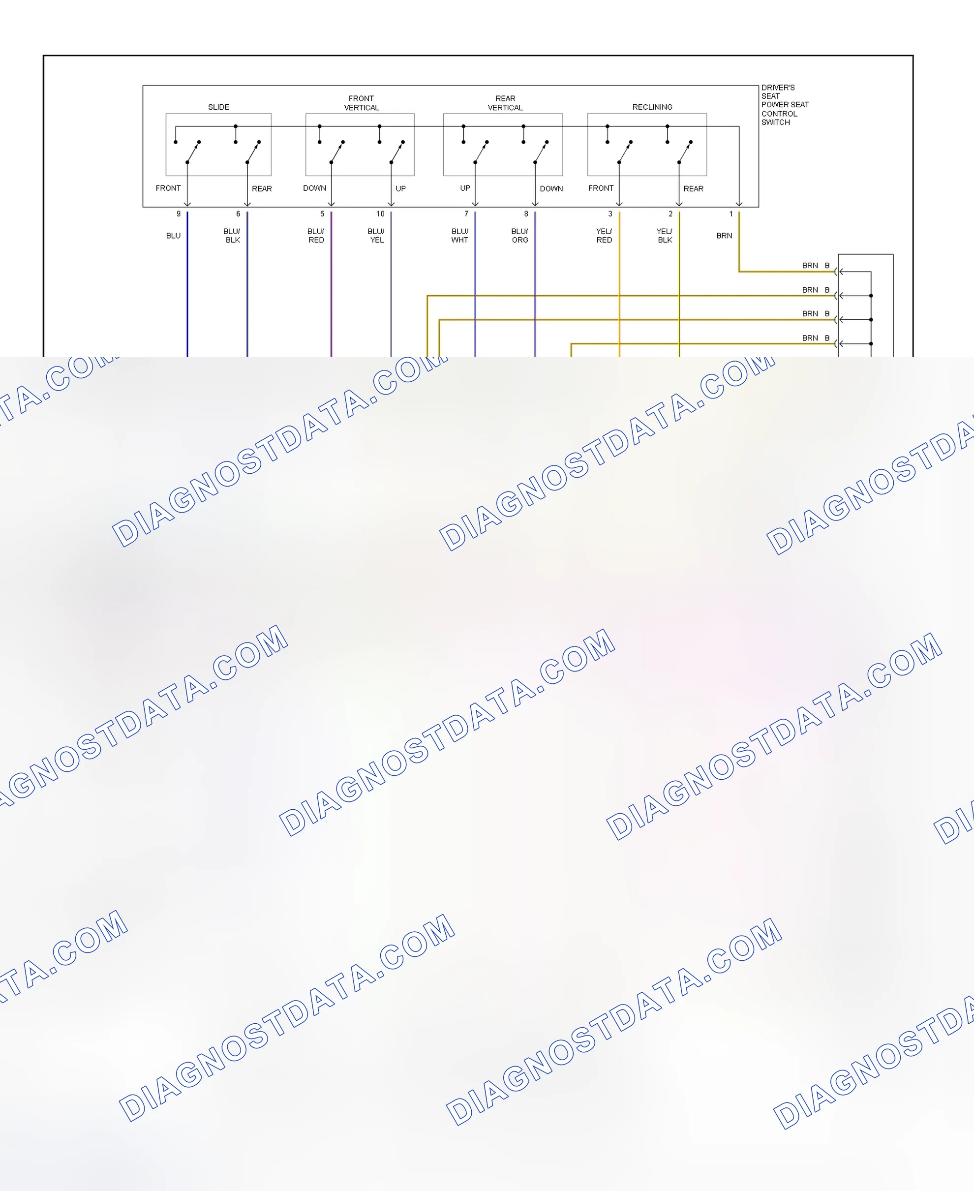 Scheme 10: Memory Seats System Wiring Diagram (RX300 - 2 Of 2)