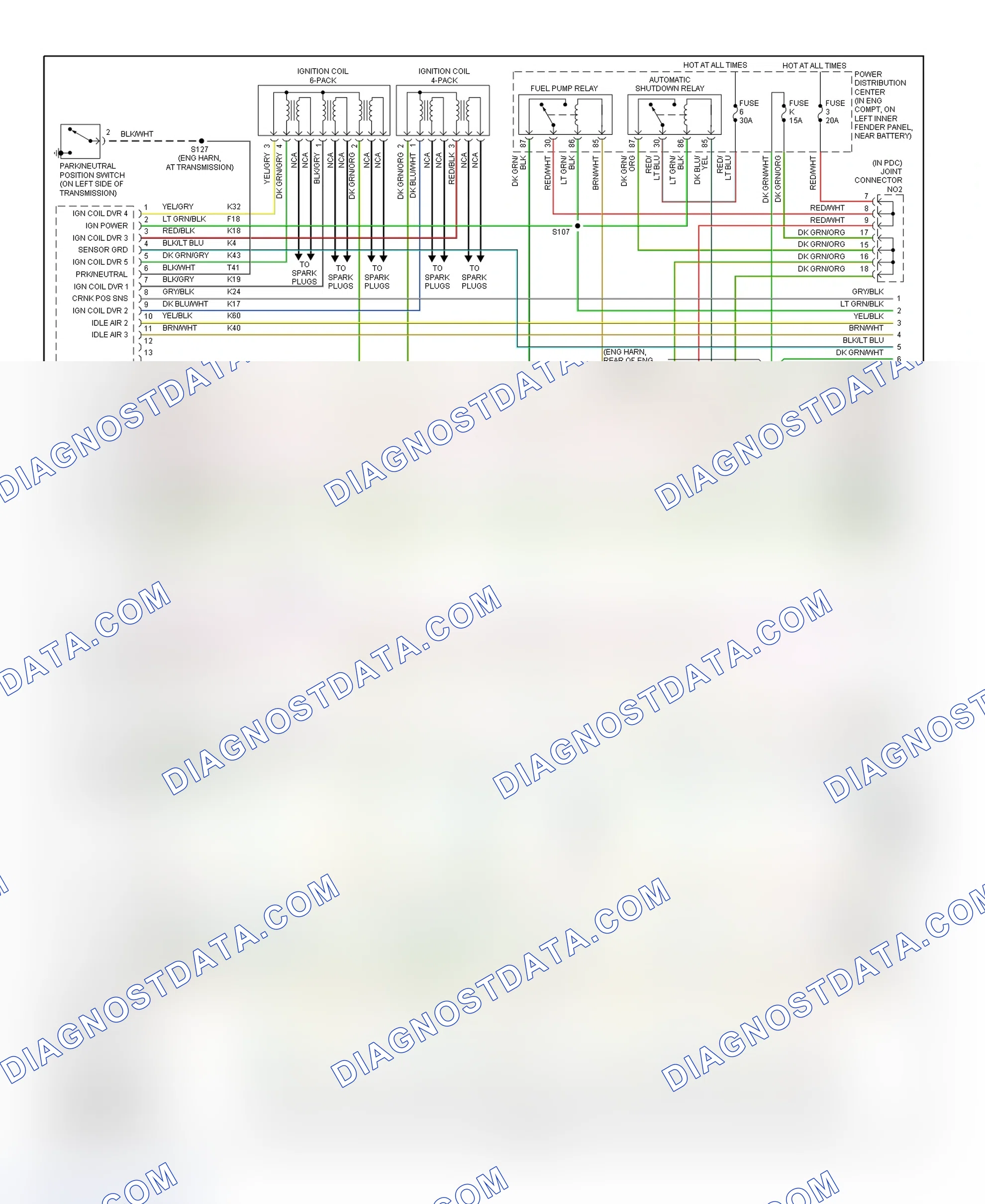 Scheme 46: PCM Wiring Diagram (Ram Pickup - 2500 & 3500 - 8.0L - 1 Of 3)