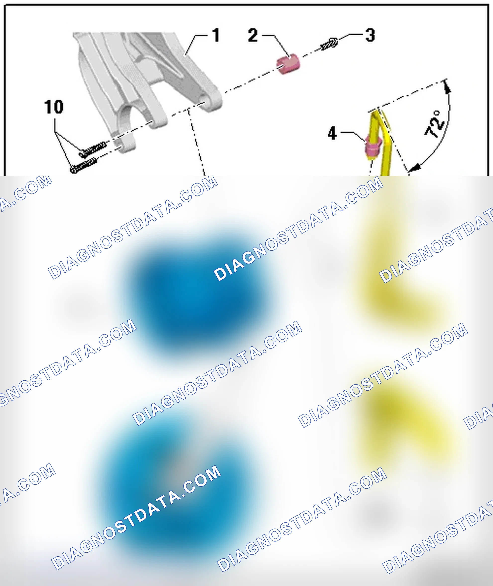 Scheme 223: POWER STEERING PUMP, VEHICLES WITH DYNAMIC STEERING (4-CYLINDER TFSI)