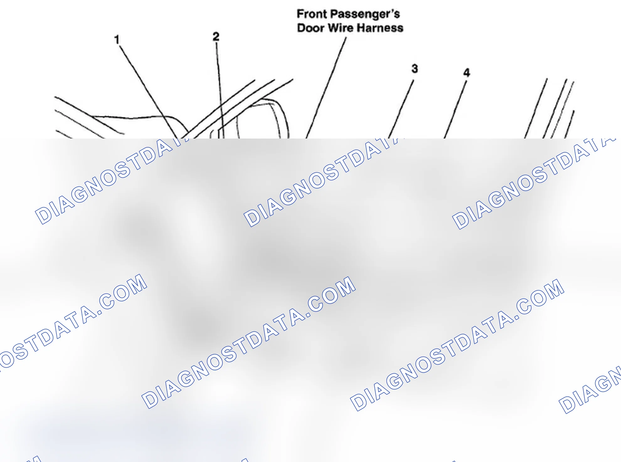 Scheme 538: Identifying Front Passenger's Door Wire Harness (Page 203-58)