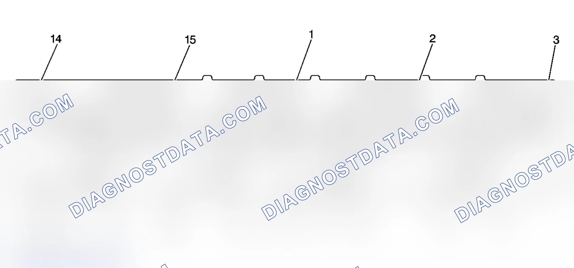 Scheme 101: Cylinder Head - Exhaust Manifold Deck View