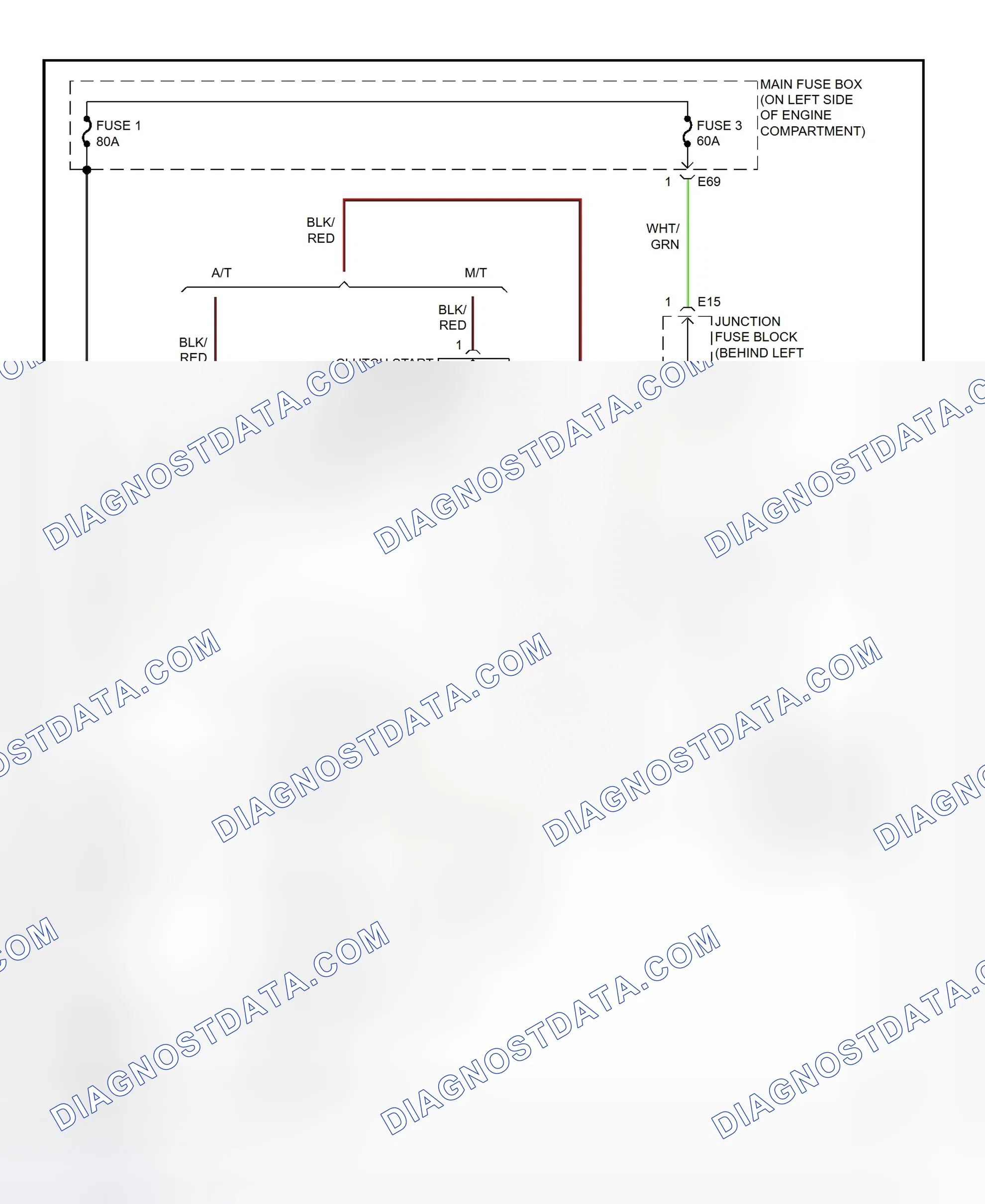 Scheme 1: Starting System Wiring Diagram (Esteem)