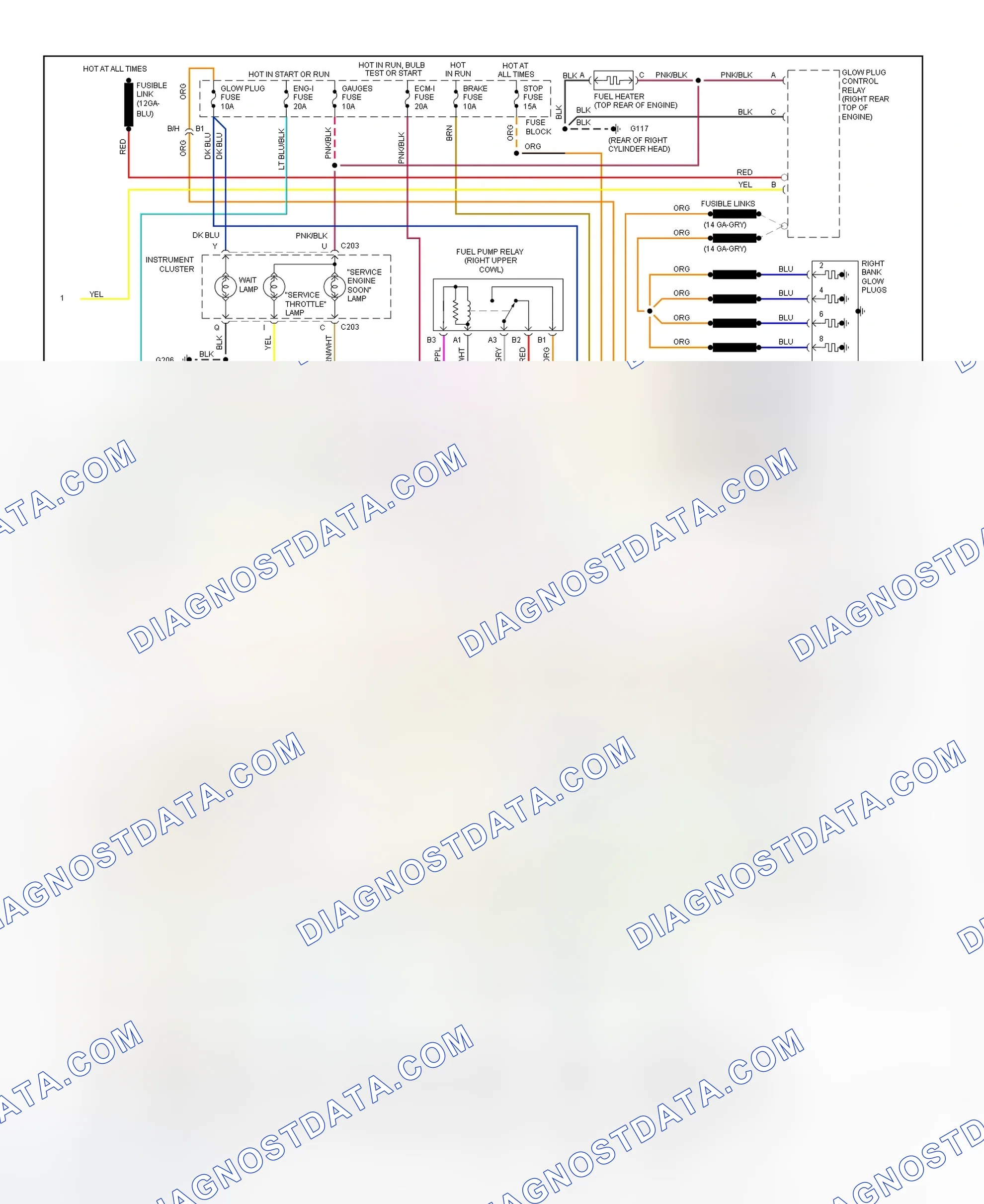 Scheme 123: Wiring Diagram ("C" & "K" Series Pickup, Sierra, Suburban, Tahoe & Yukon - Diesel VIN F & S With 4L80-E - 2 Of 2)