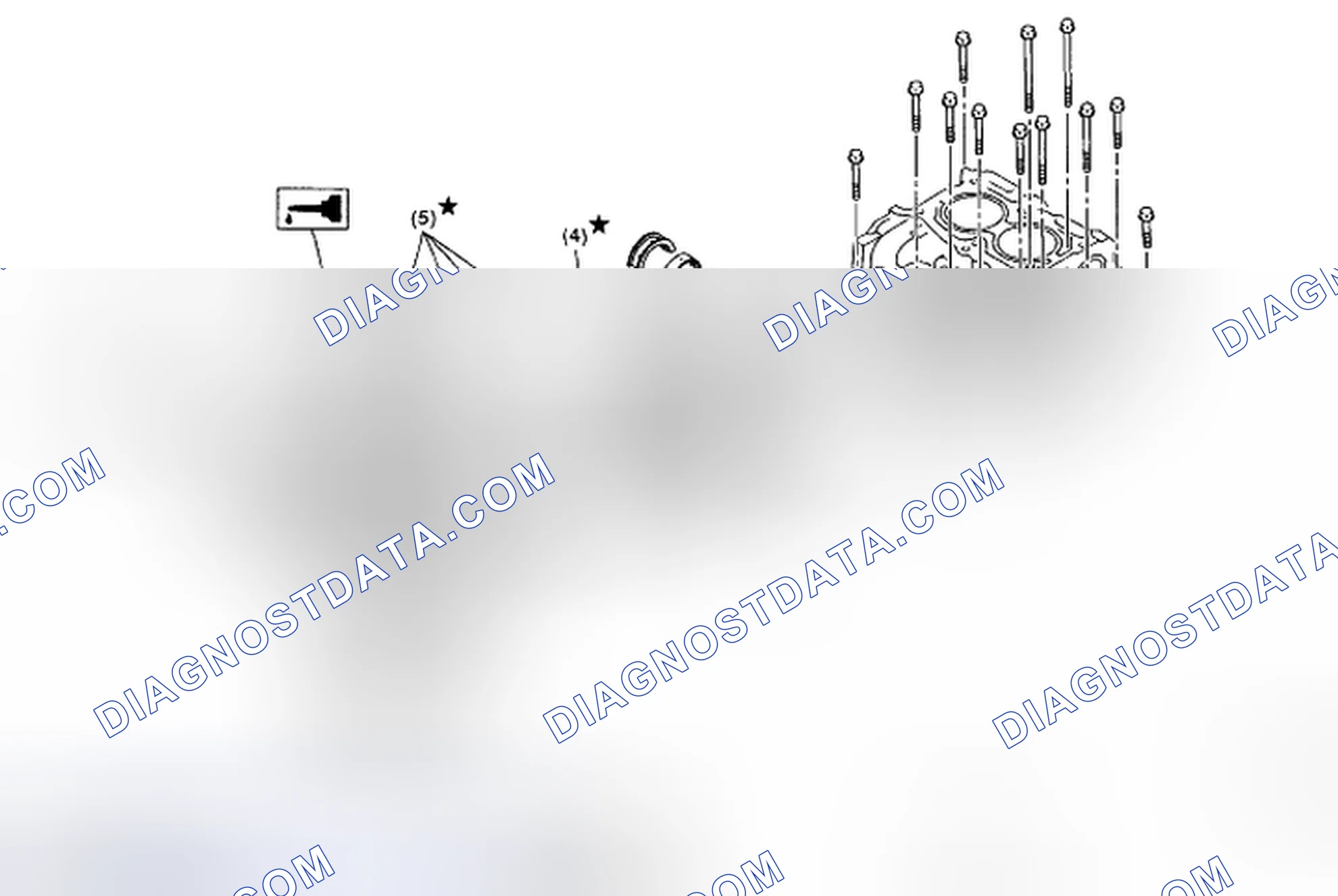 Scheme 161: Identifying Rear Oil Seal, Crankshaft, Crankshaft Bearing And O-Ring
