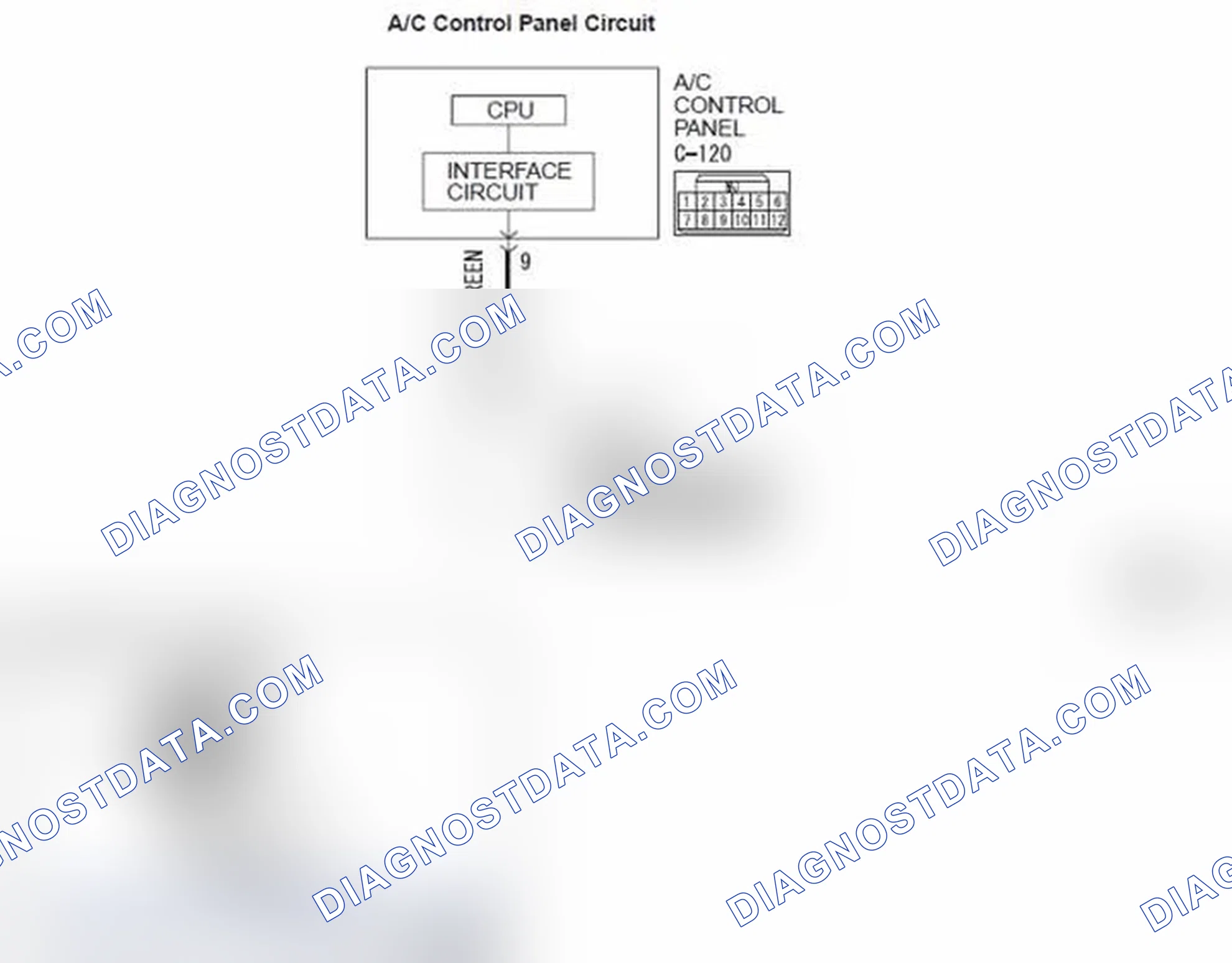Scheme 9: DTC B1003: Mode Dial SW Error < Vehicles with A/C >