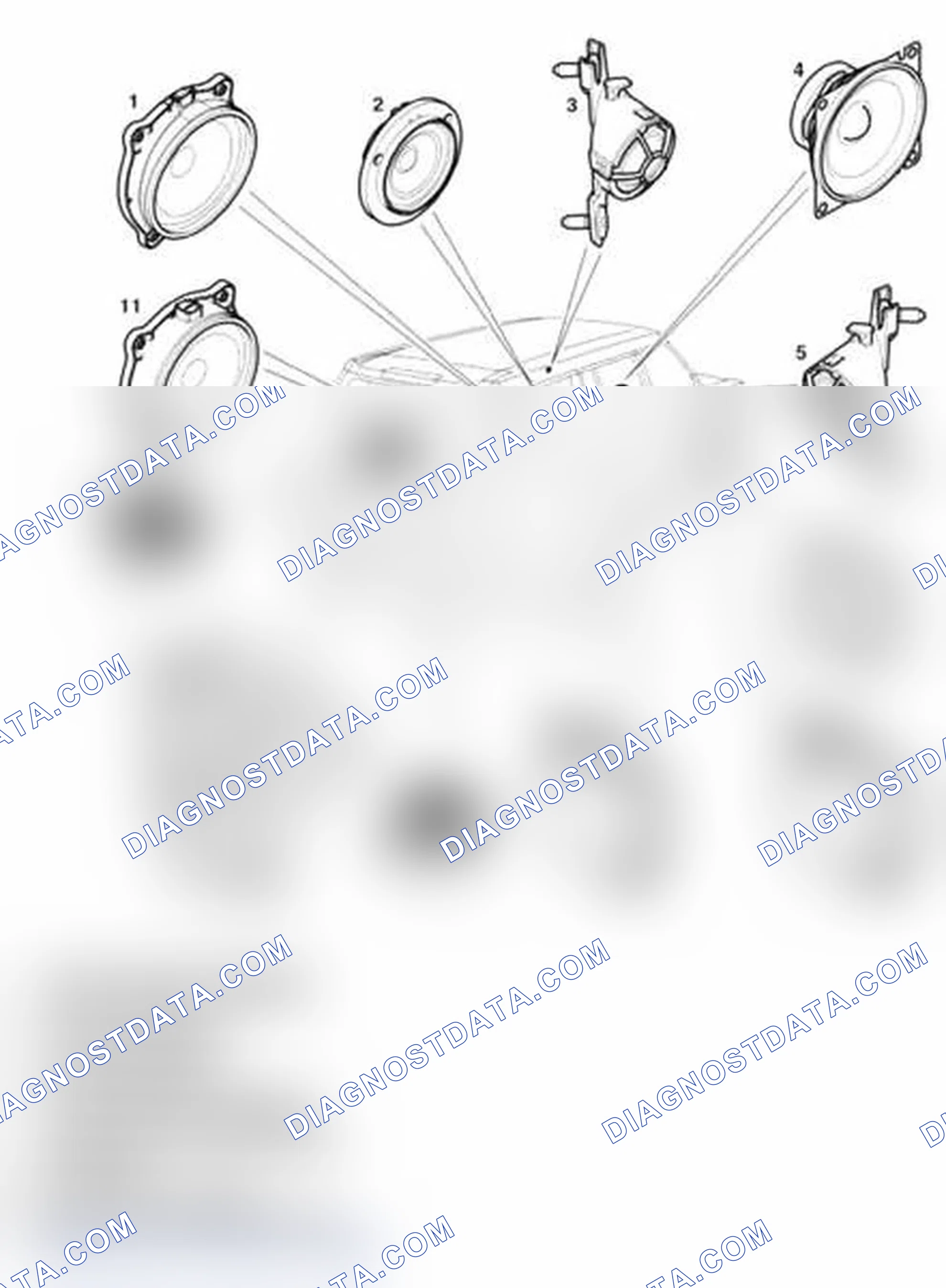 Scheme 6: Speaker System Component Location - Up to 2005 MY