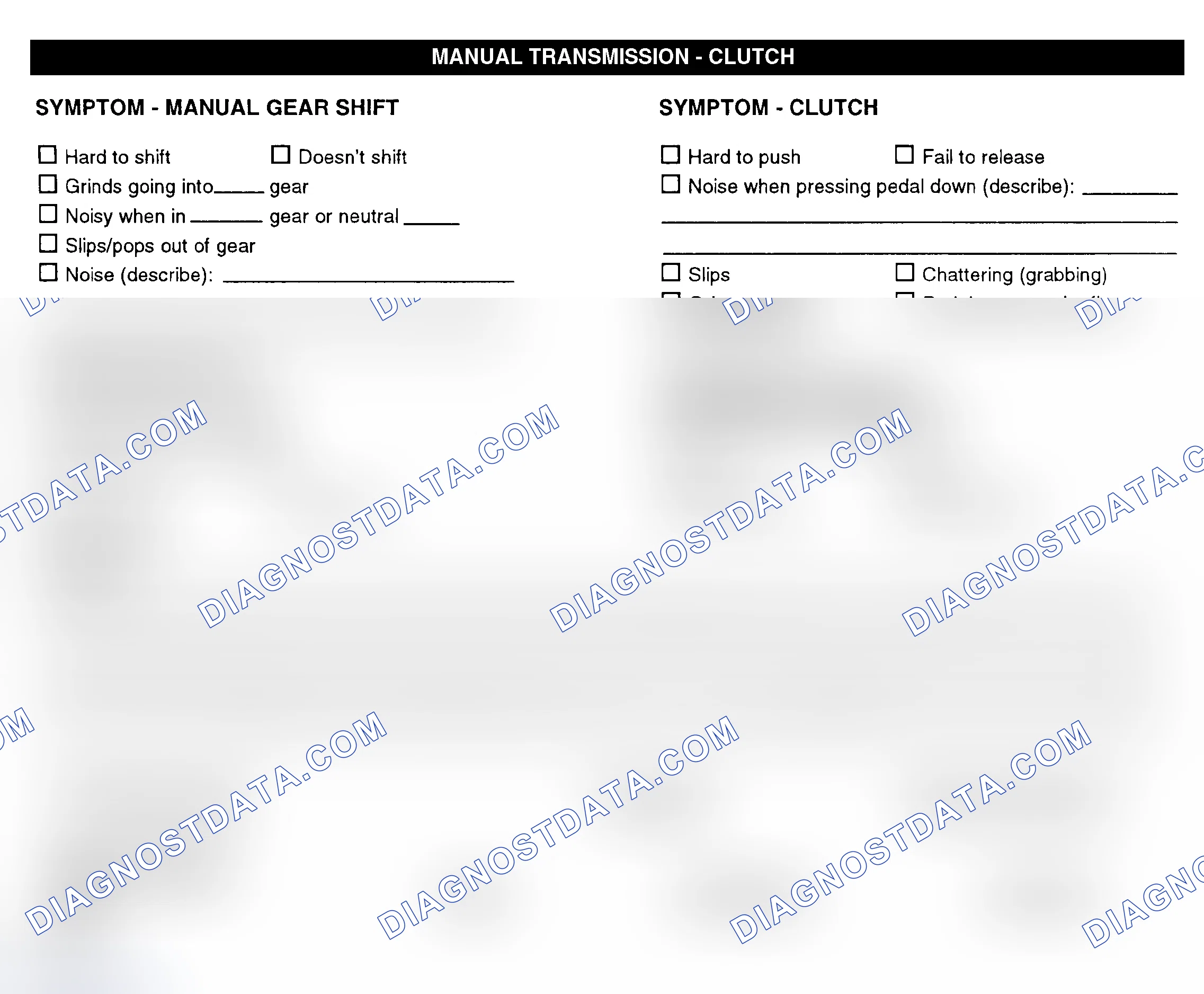 Scheme 10: Manual Transmission & Clutch