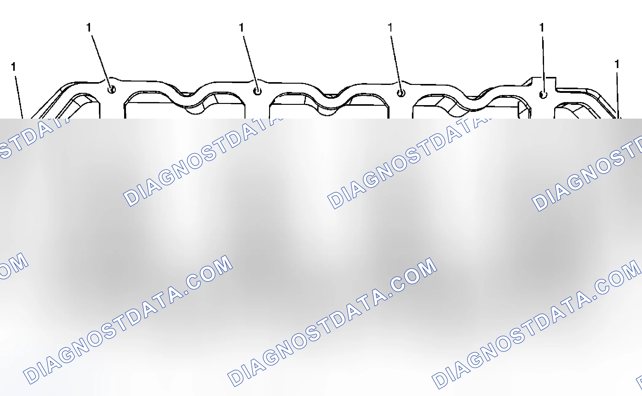 Scheme 428: Lower Rocker Arm Cover - Top View