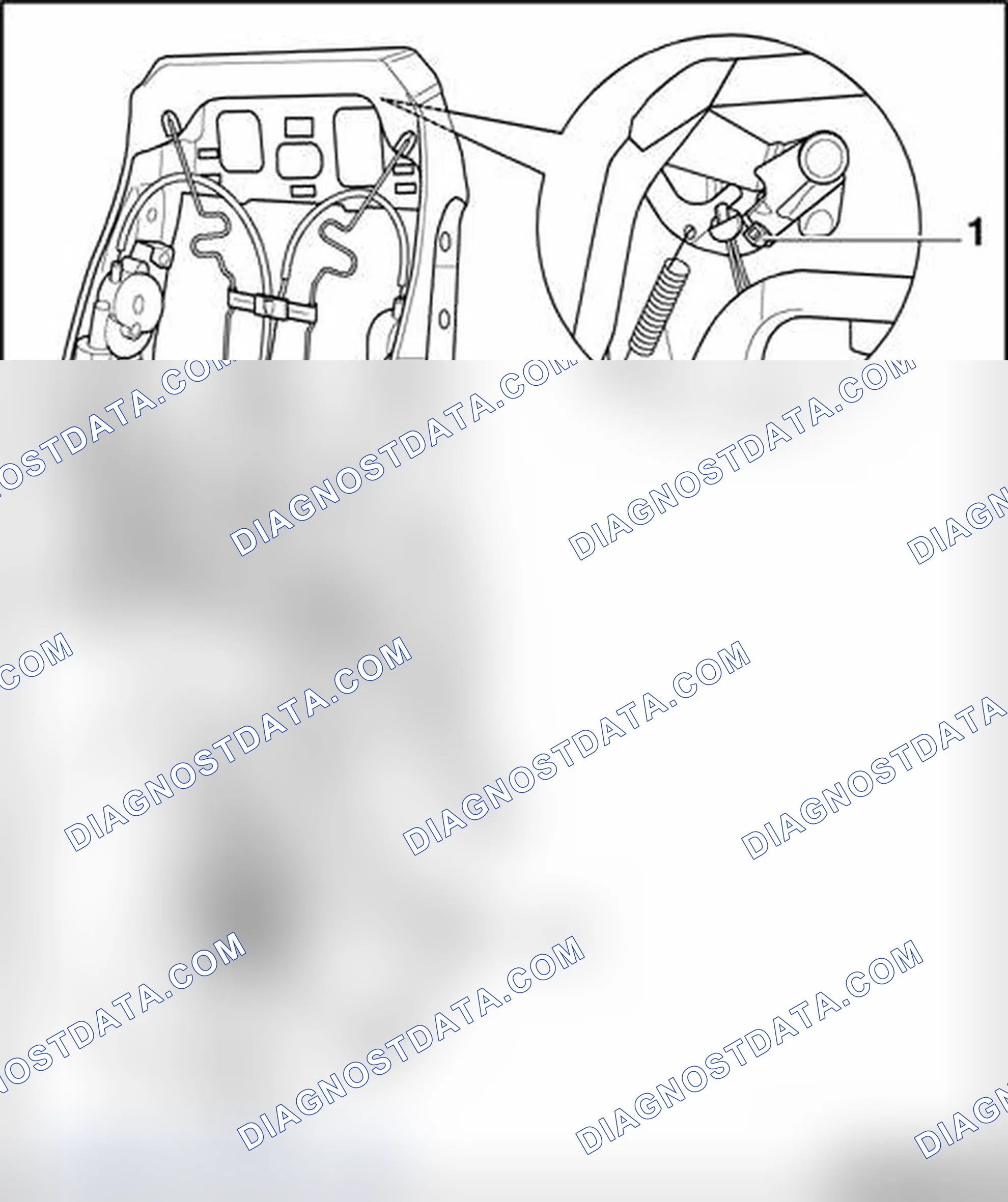 Scheme 224: Microswitch for seatback release, assembly overview
