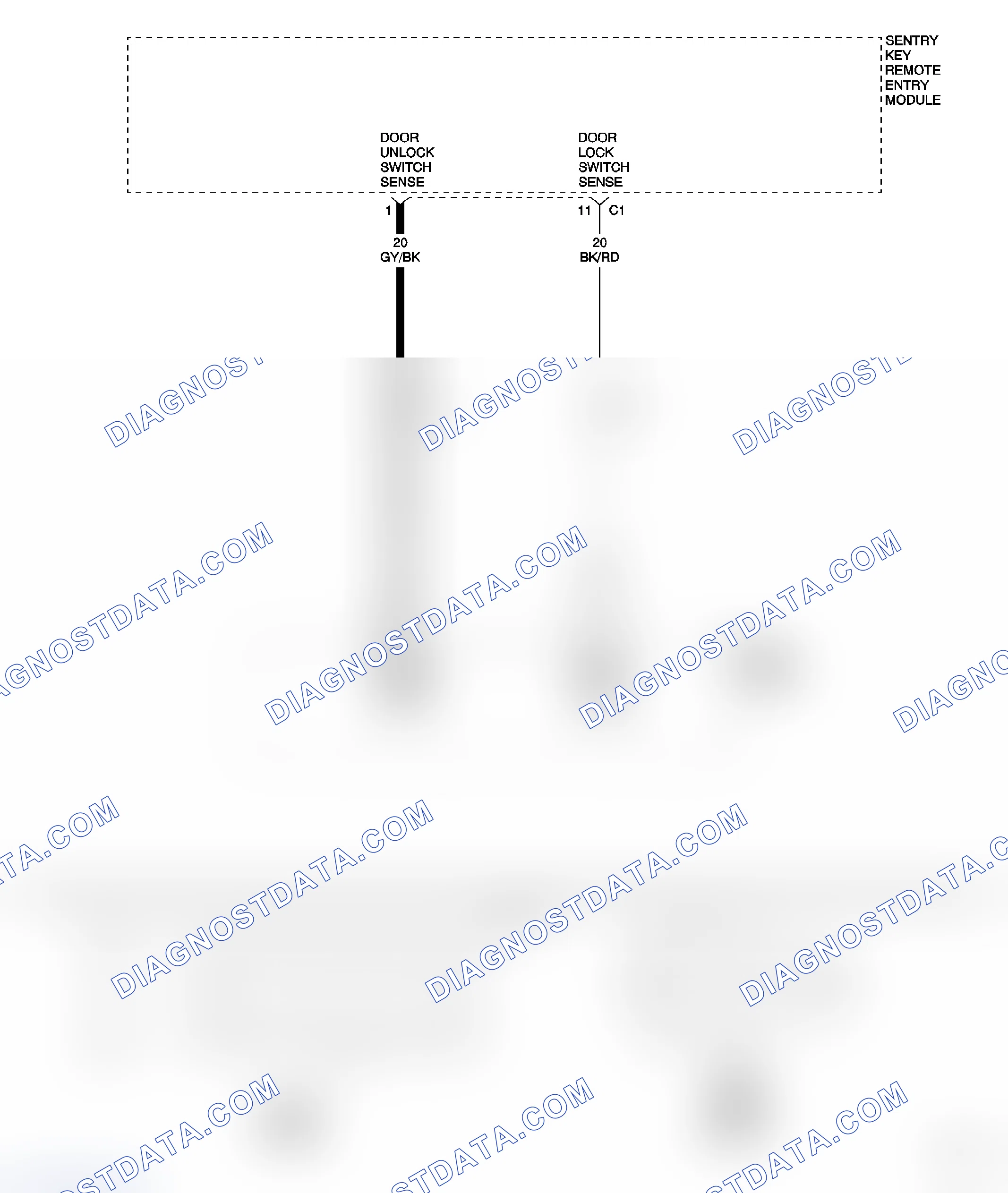 Scheme 95: DOOR UNLOCK SWITCH SENSE CIRCUIT