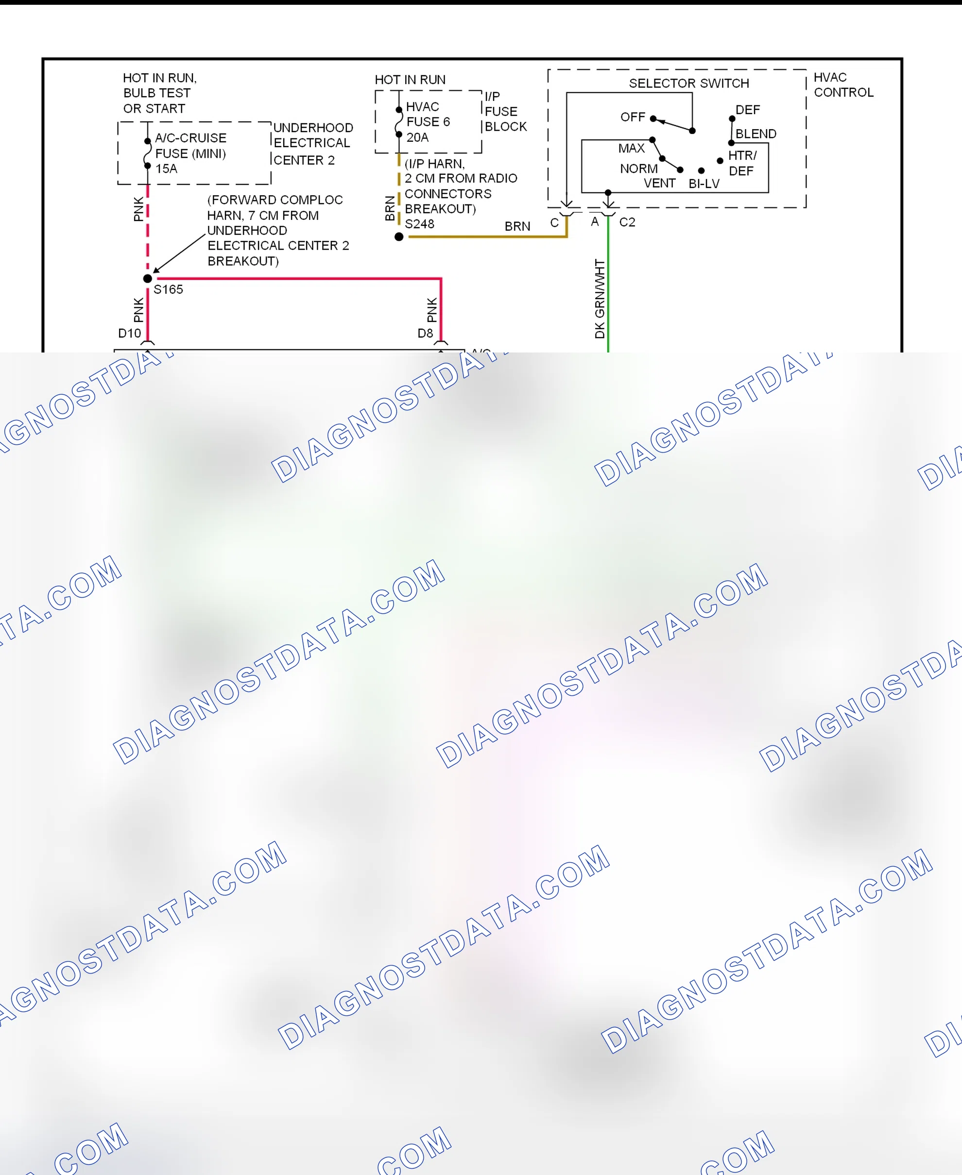 Scheme 6: A/C Compressor Clutch Control Circuit Wiring Diagram (Camaro & Firebird - With 3.8L VIN K Engine)
