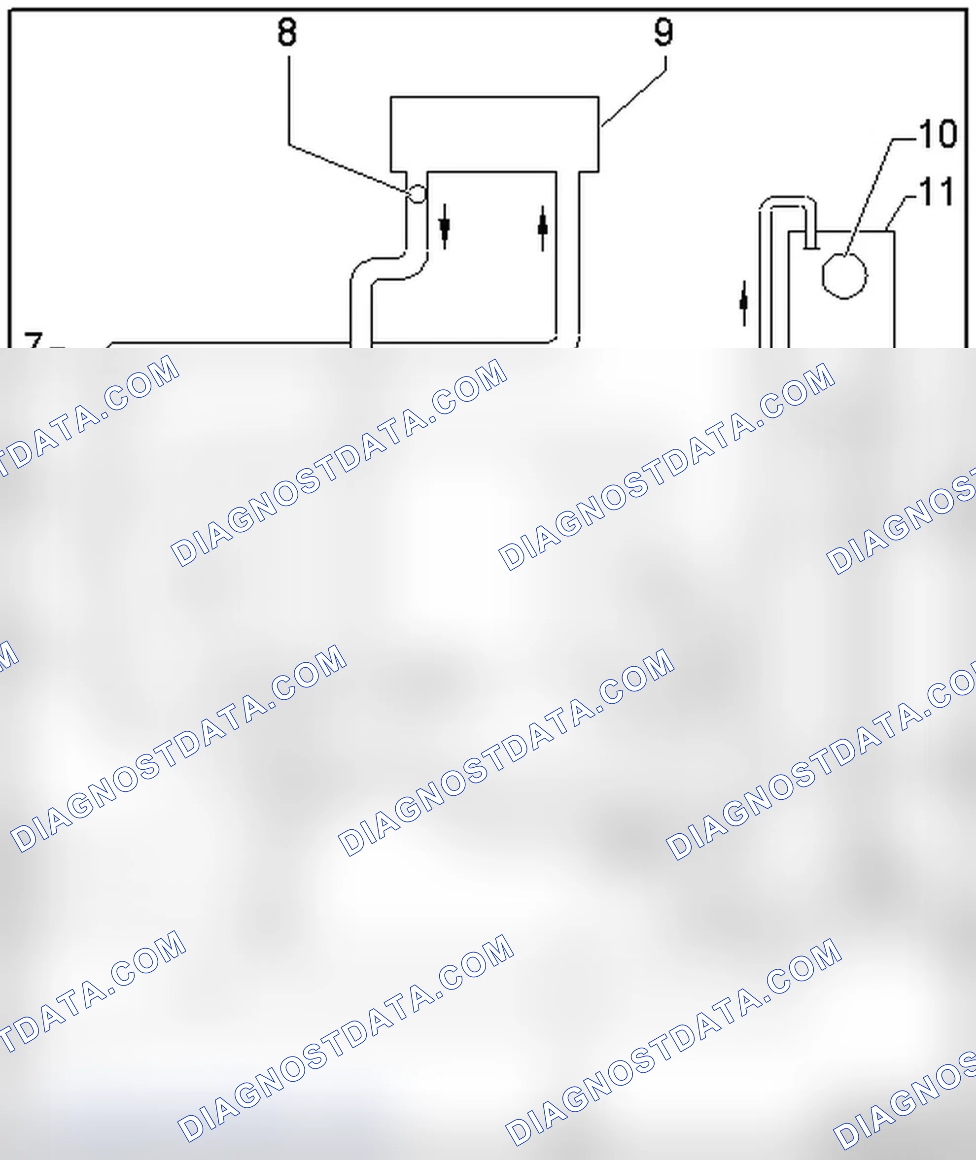 Scheme 10: COOLANT HOSE CONNECTION DIAGRAM