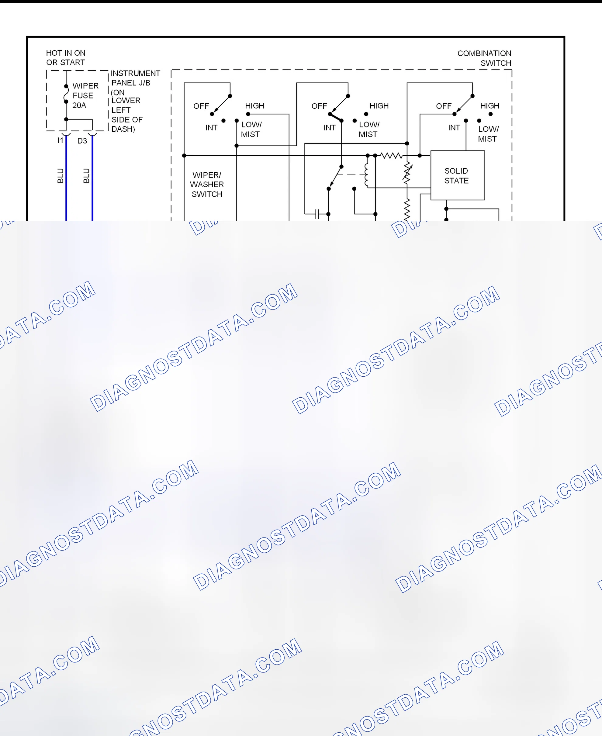 Scheme 21: Wiper/Washer System Wiring Diagram (RAV4 - Front)