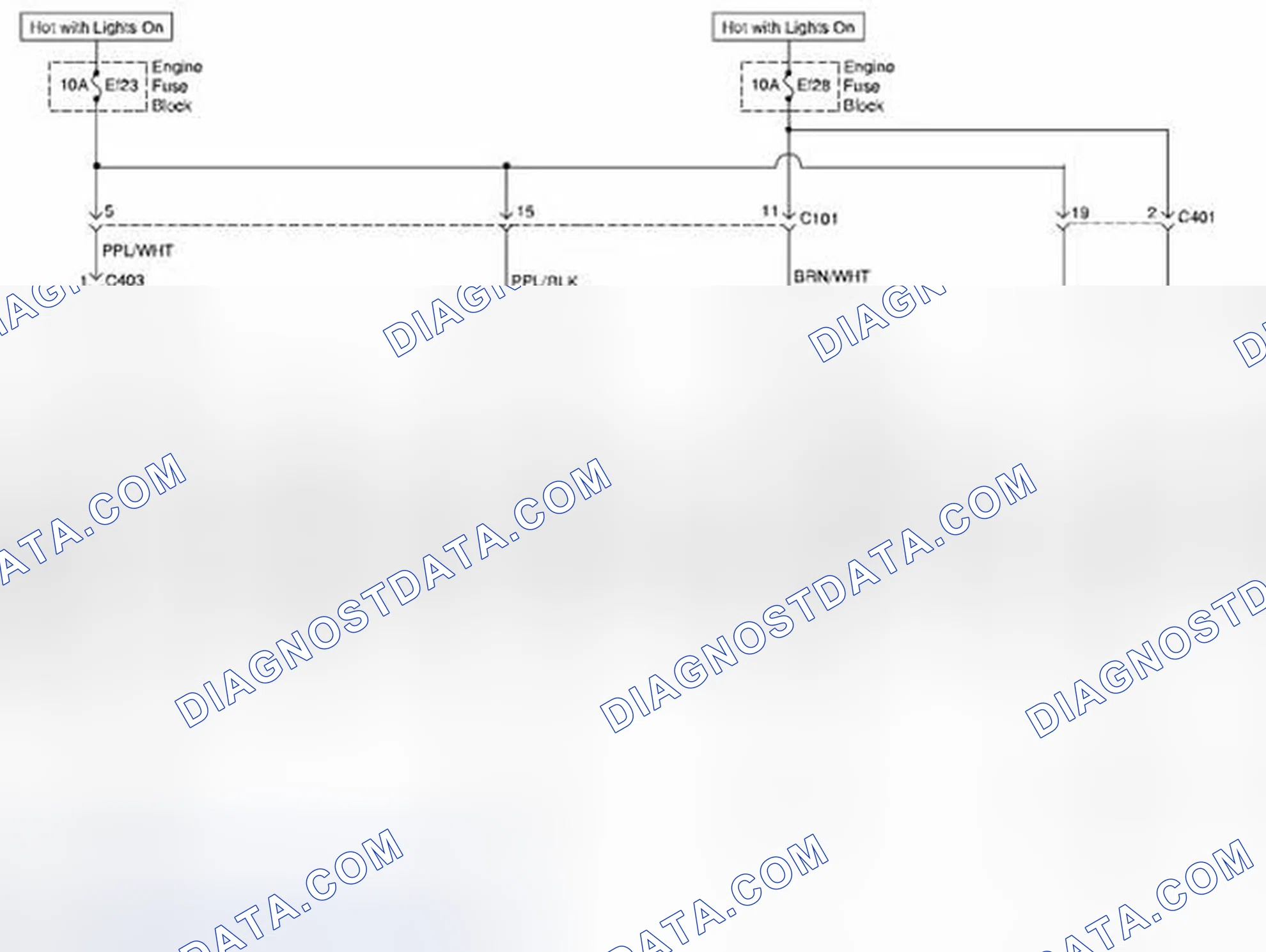 Scheme 9: Park, Tail and License Lamp Circuit Diagram (For HATCHBACK Model)