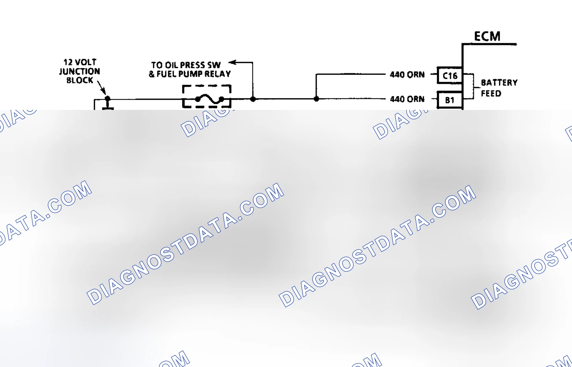Scheme 4: Fuel Injection Diagnostic Circuit Schematic (Except 4.3L Turbo & Models With 4L80-E Transmission)