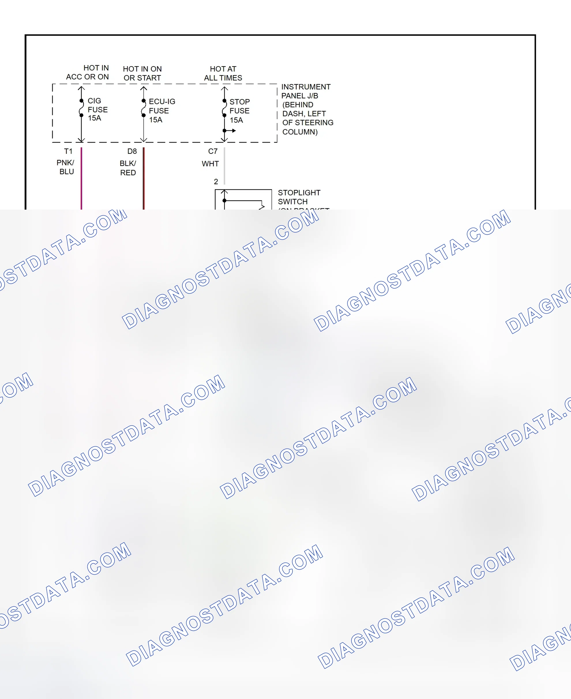 Scheme 392: Shift Interlock System Wiring Diagram (2002 - Toyota Camry Solara)