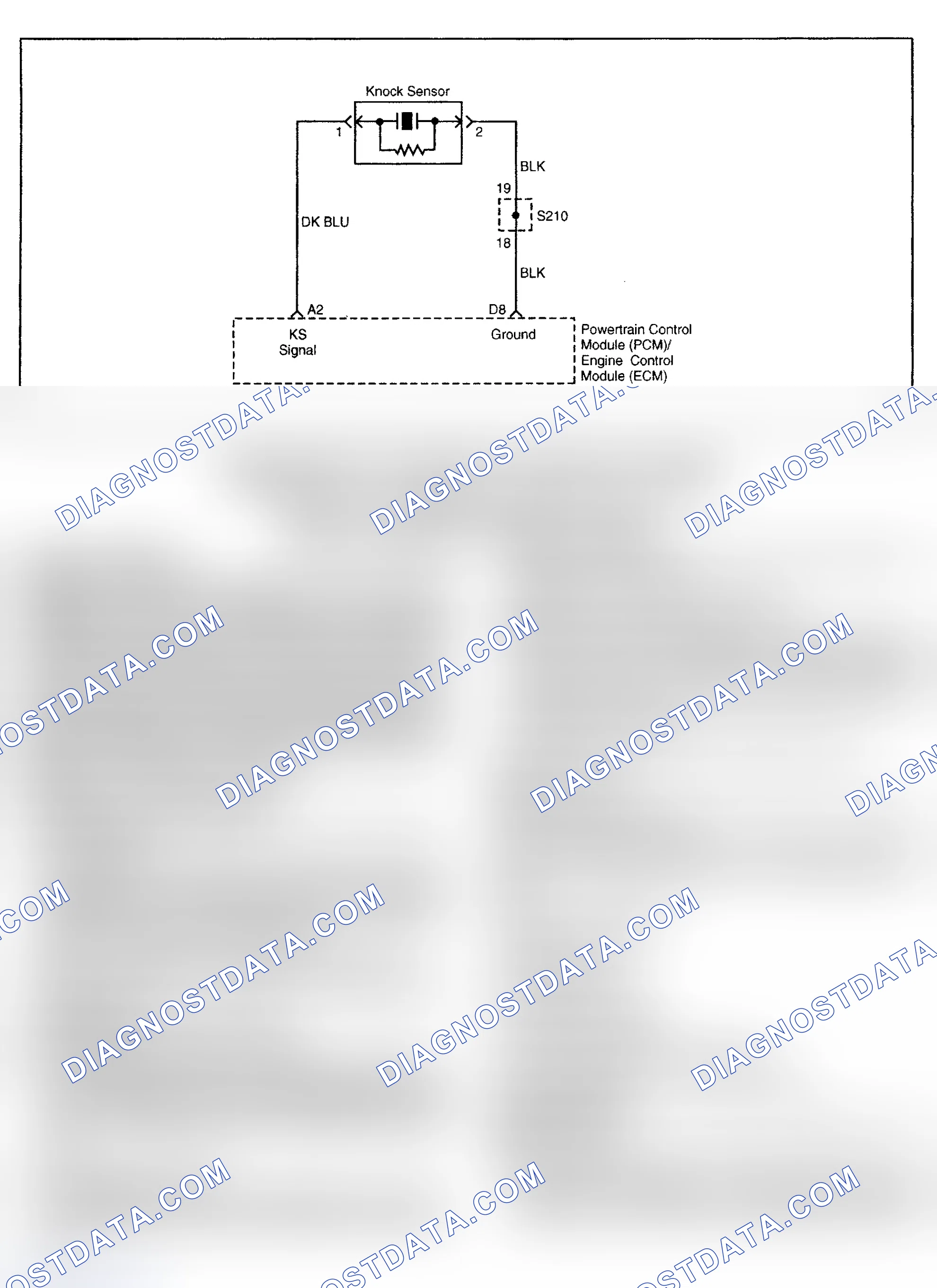 Scheme 119: DTC P0327: KNOCK SENSOR CIRCUIT FAULT