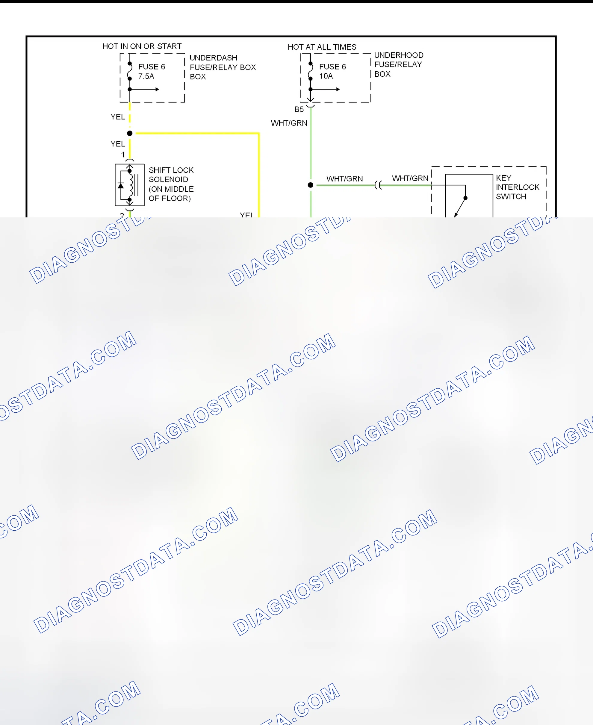 Scheme 220: Shift & Key Interlock System Wiring Diagram (2001-02 Insight)