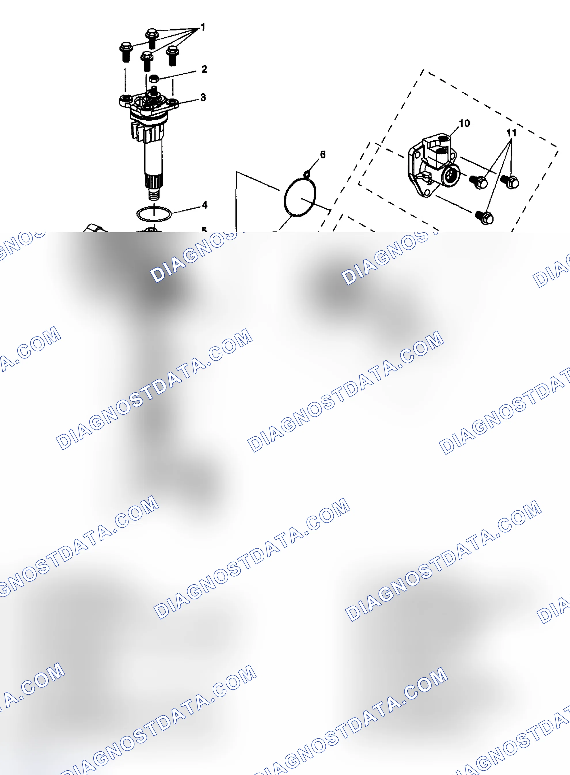 Scheme 2: Power Steering Gear Disassembled View (670 Gear)