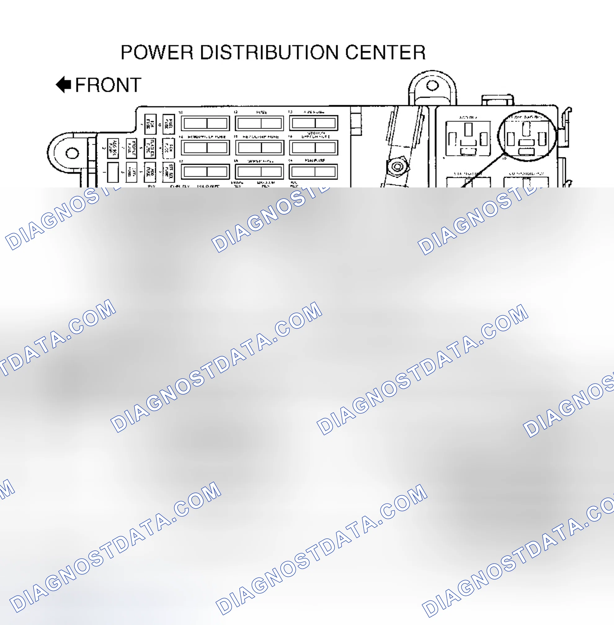 Scheme 96: TEST TC-93A - HIGH SPEED FAN CONTROL RELAY CIRCUIT