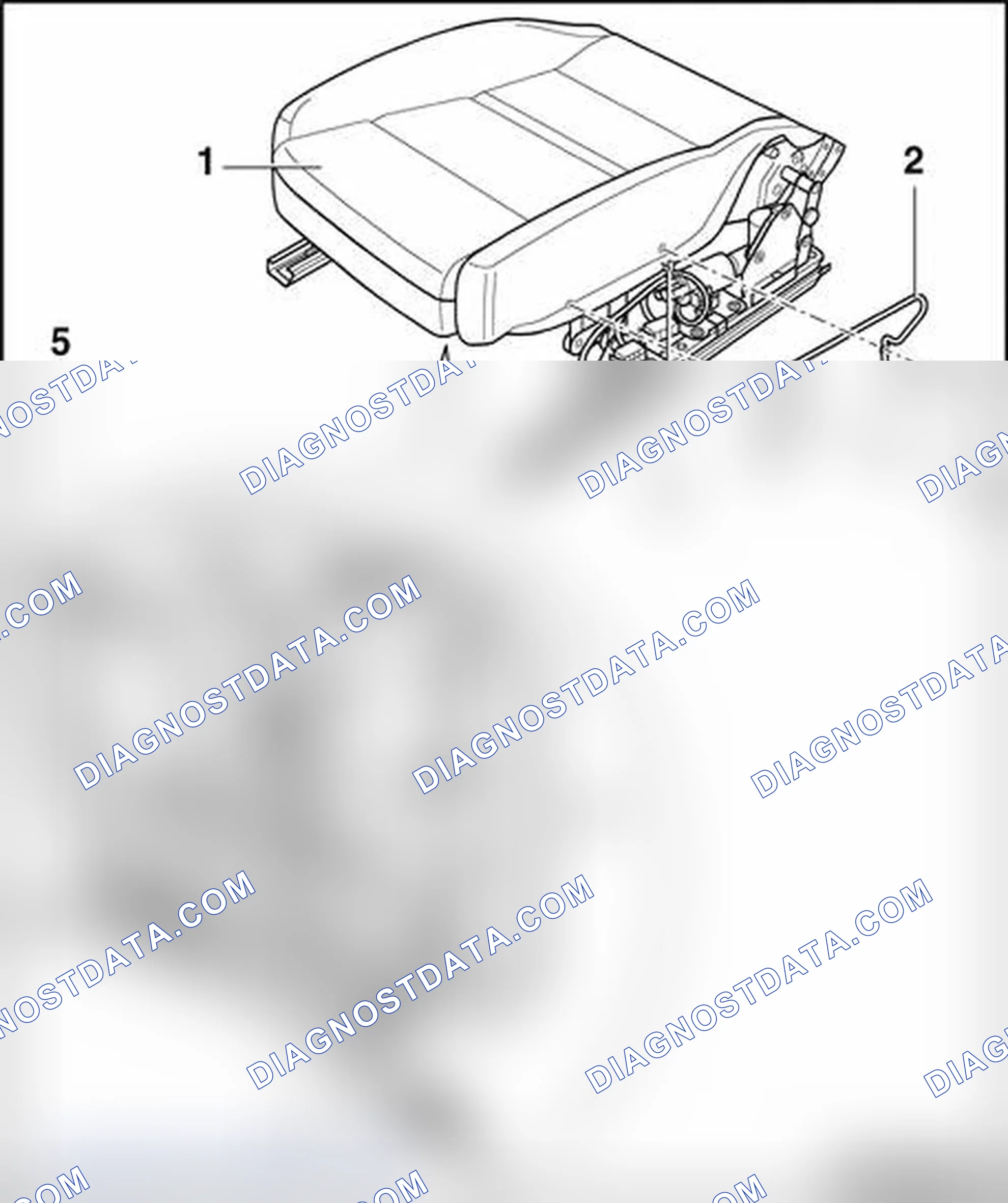 Scheme 261: Detaching cover and padding from seat pan