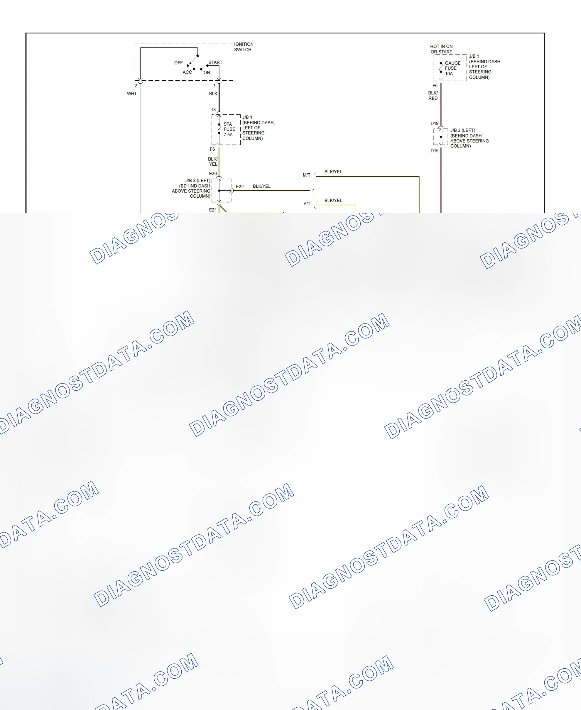 Fig. 33: Starting System Wiring Diagram (Tacoma)