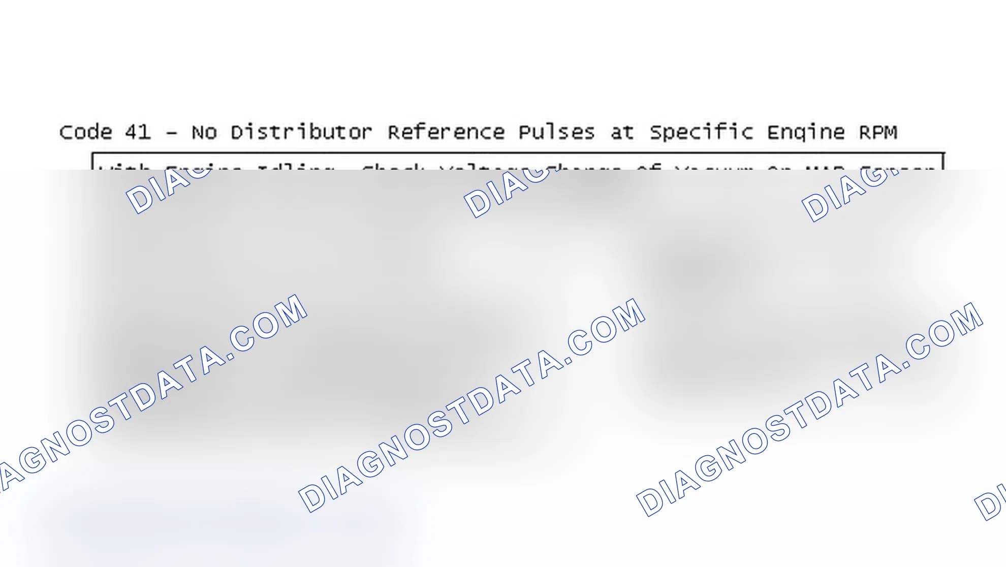 Scheme 178: Flow Chart, Code 41 - No Distributor Reference Pulses at Specific Engine RPM