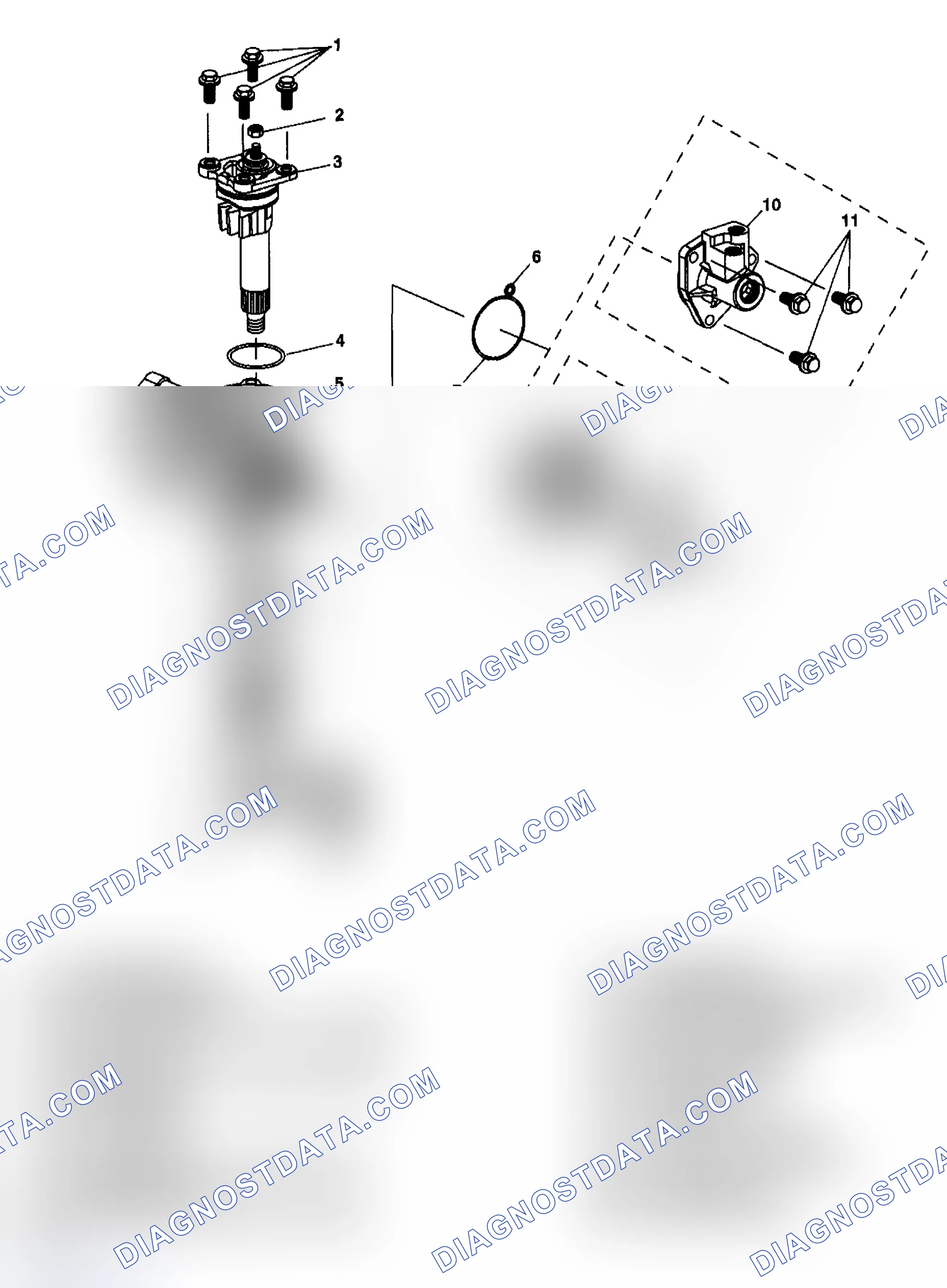 Scheme 2: Power Steering Gear Disassembled View (670 Gear)