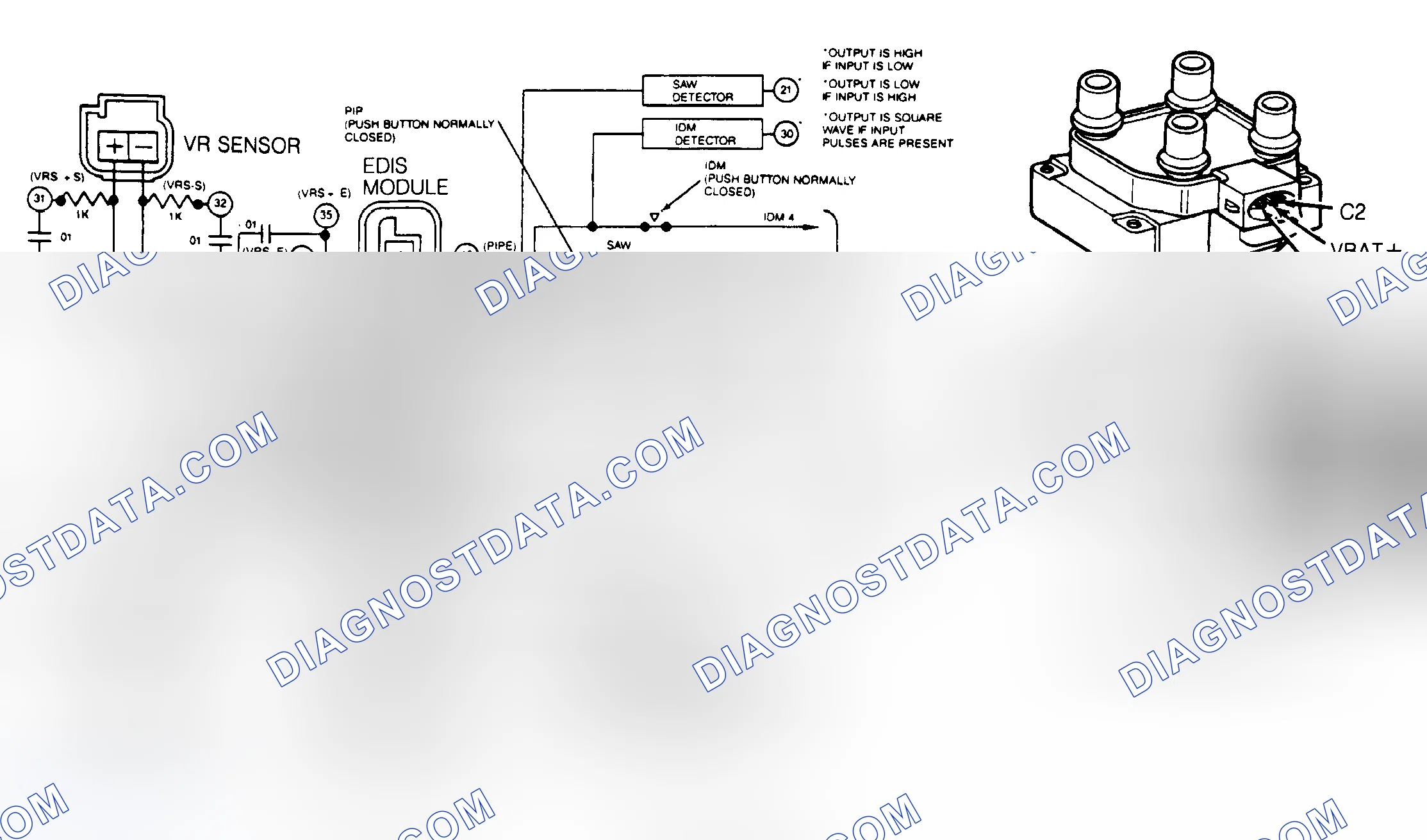 Scheme 170: EDIS Wiring Diagram (Escort & Tracer - 1.9L)