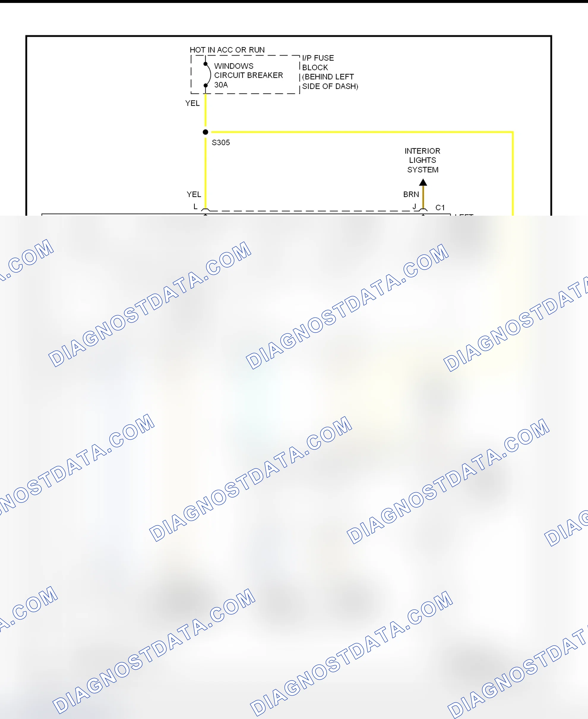 Fig. 4: Power Window System Wiring Diagram (1999-2000 Astro & Safari)