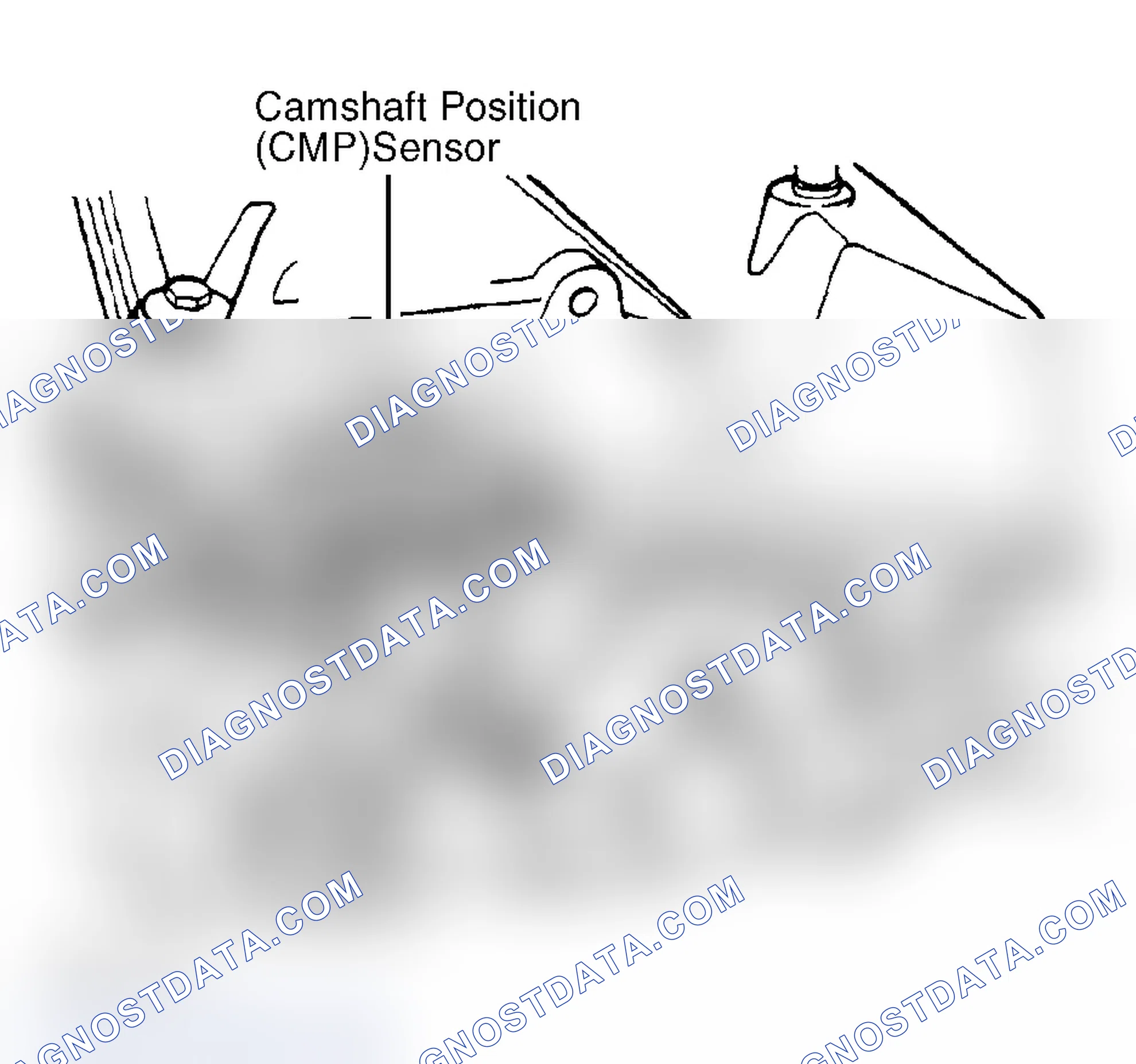 Scheme 37: Camshaft Position (CMP) Sensor Location (DOHC)