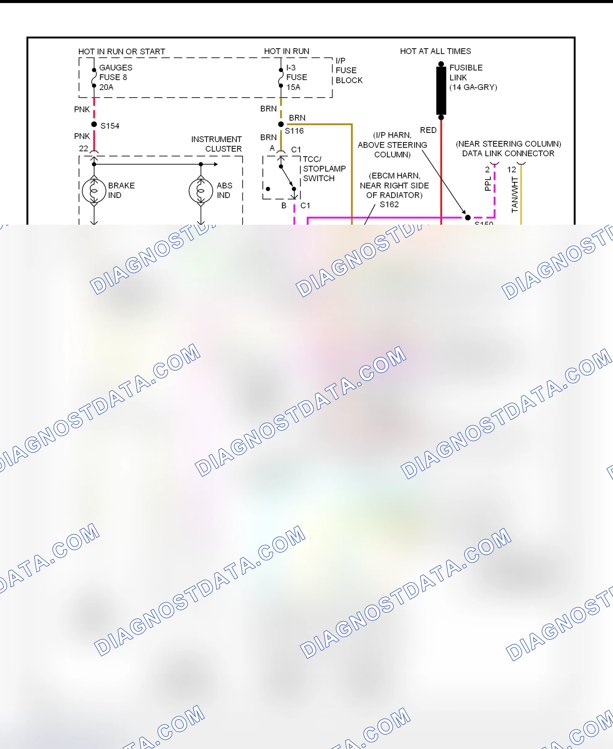 Scheme 7: 4WAL Brake System Wiring Diagram (1998 "P" Series - Commercial)
