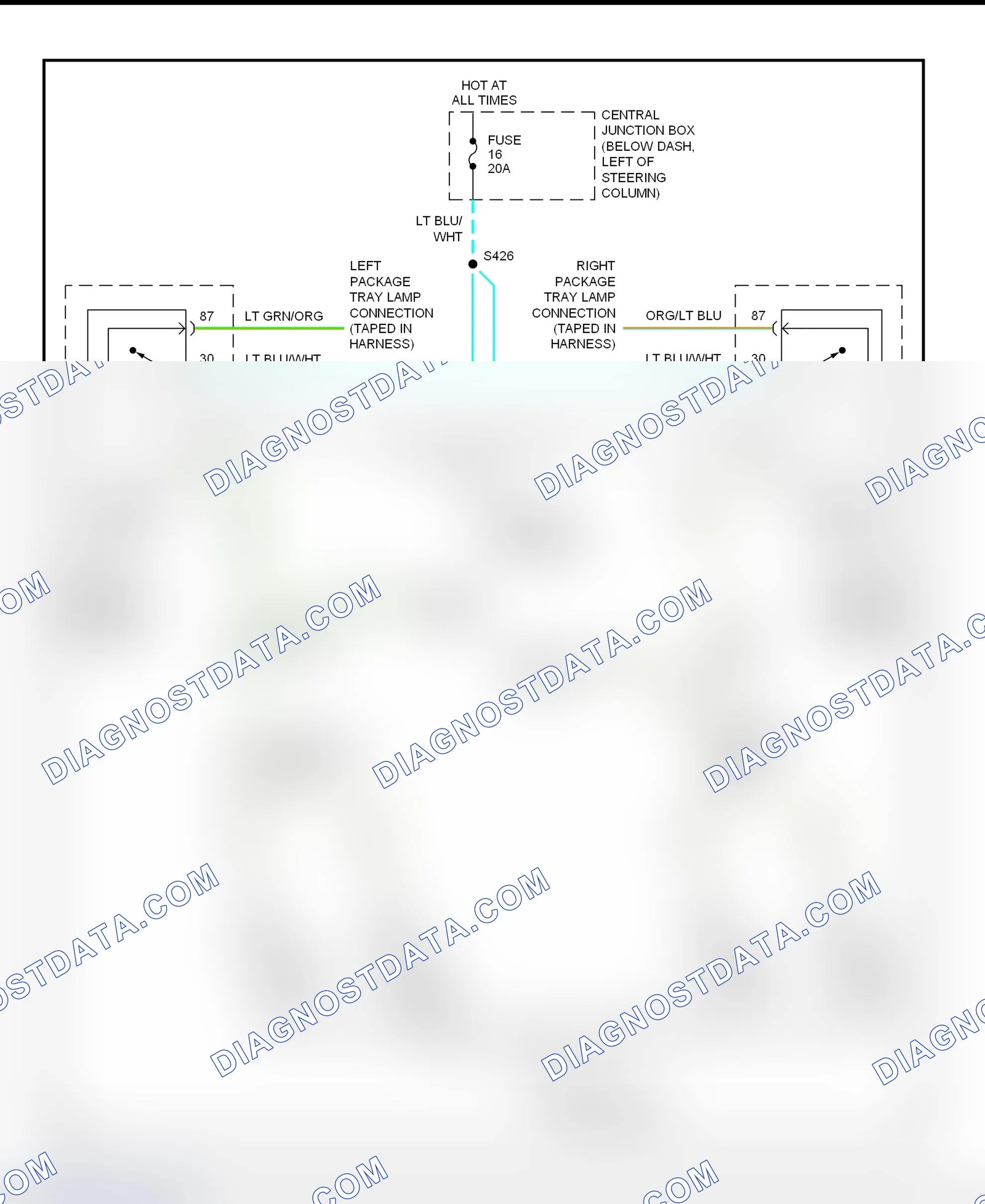 Scheme 27: Exterior Lights - Police Option Accessory Lights Wiring Diagram (Crown Victoria)