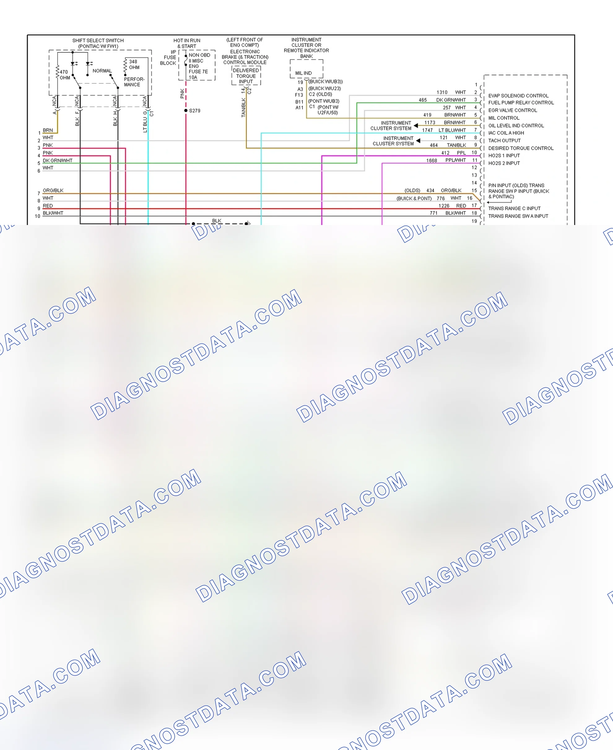 Scheme 22: PCM Wiring Diagram (Bonneville, Eighty Eight, LeSabre & LSS - 3.8L - 4 Of 4)