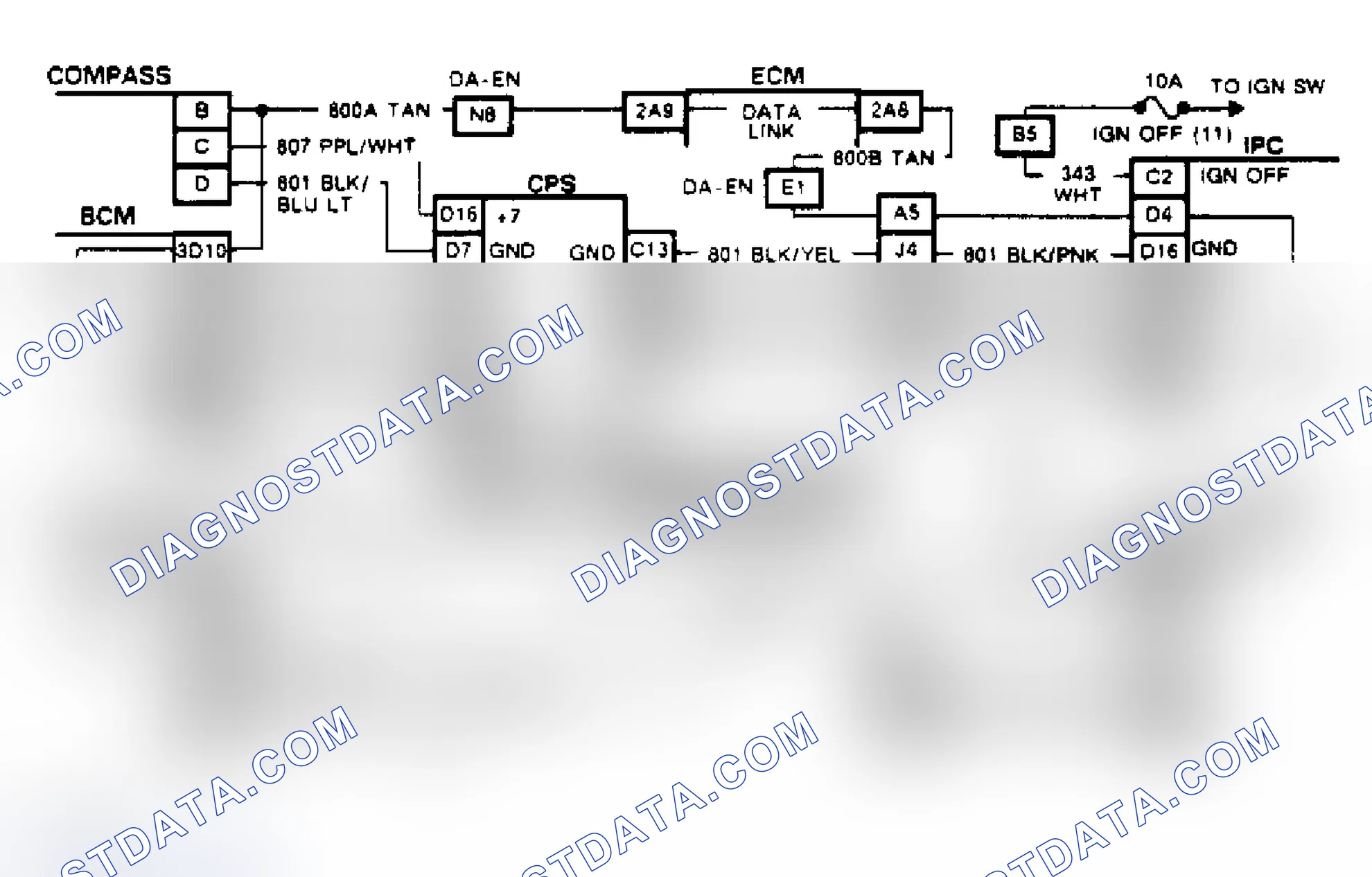 Scheme 80: Chart D-2, Wiring Diagram Grounded Serial Data Circuit (Toronado CRT Equipped)