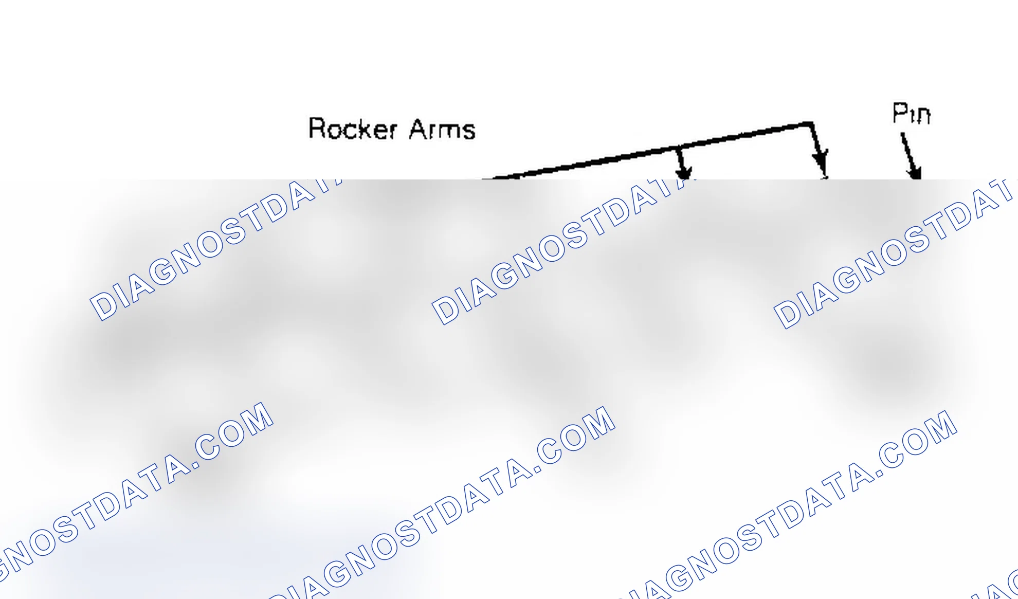 Scheme 18: Exploded View of Rocker Arm Shaft Assembly Notch in end face of shaft must point downward.