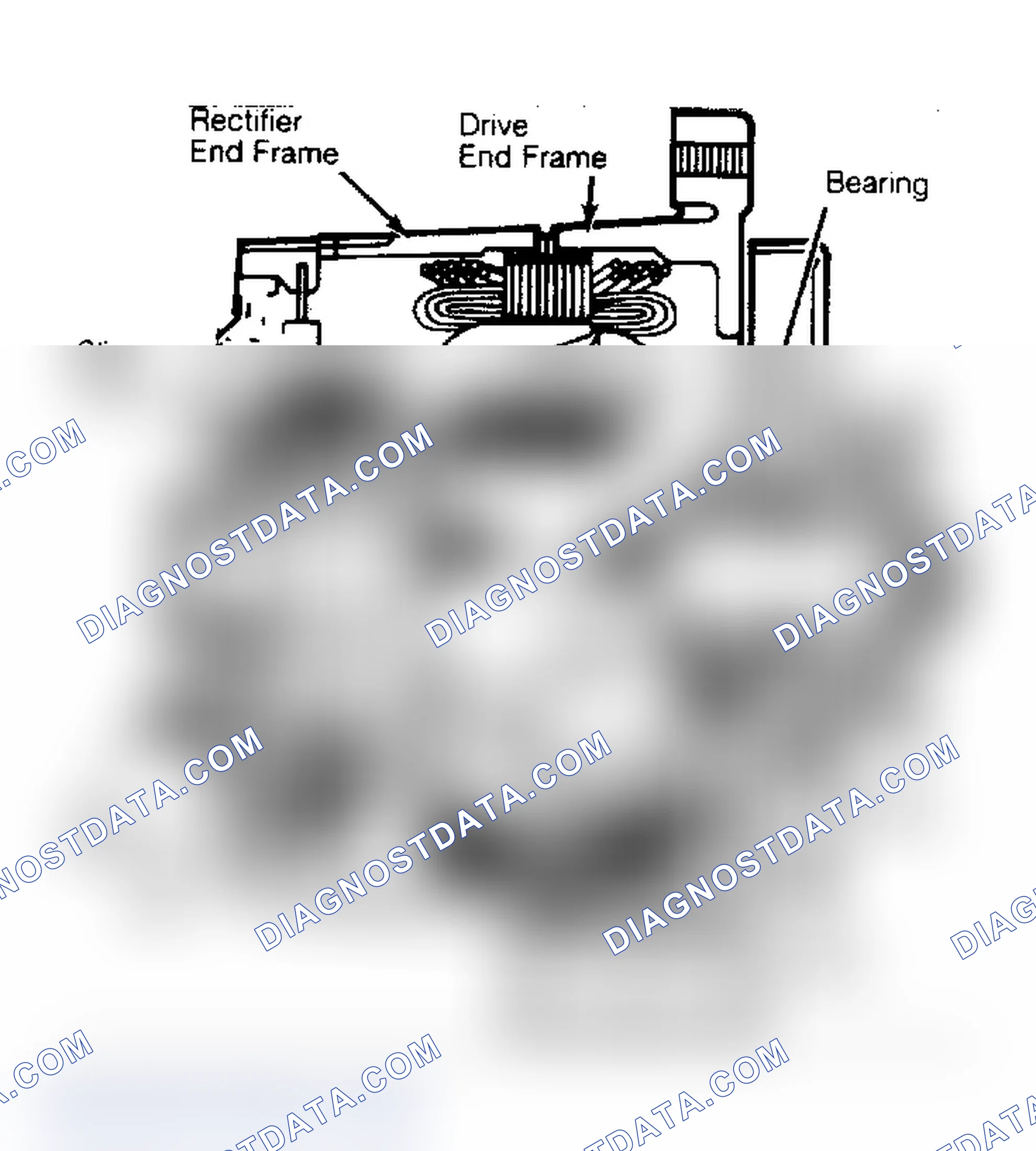 Scheme 1: Cutaway of Delcotron 10 SI Alternator w/ Integral Regulator