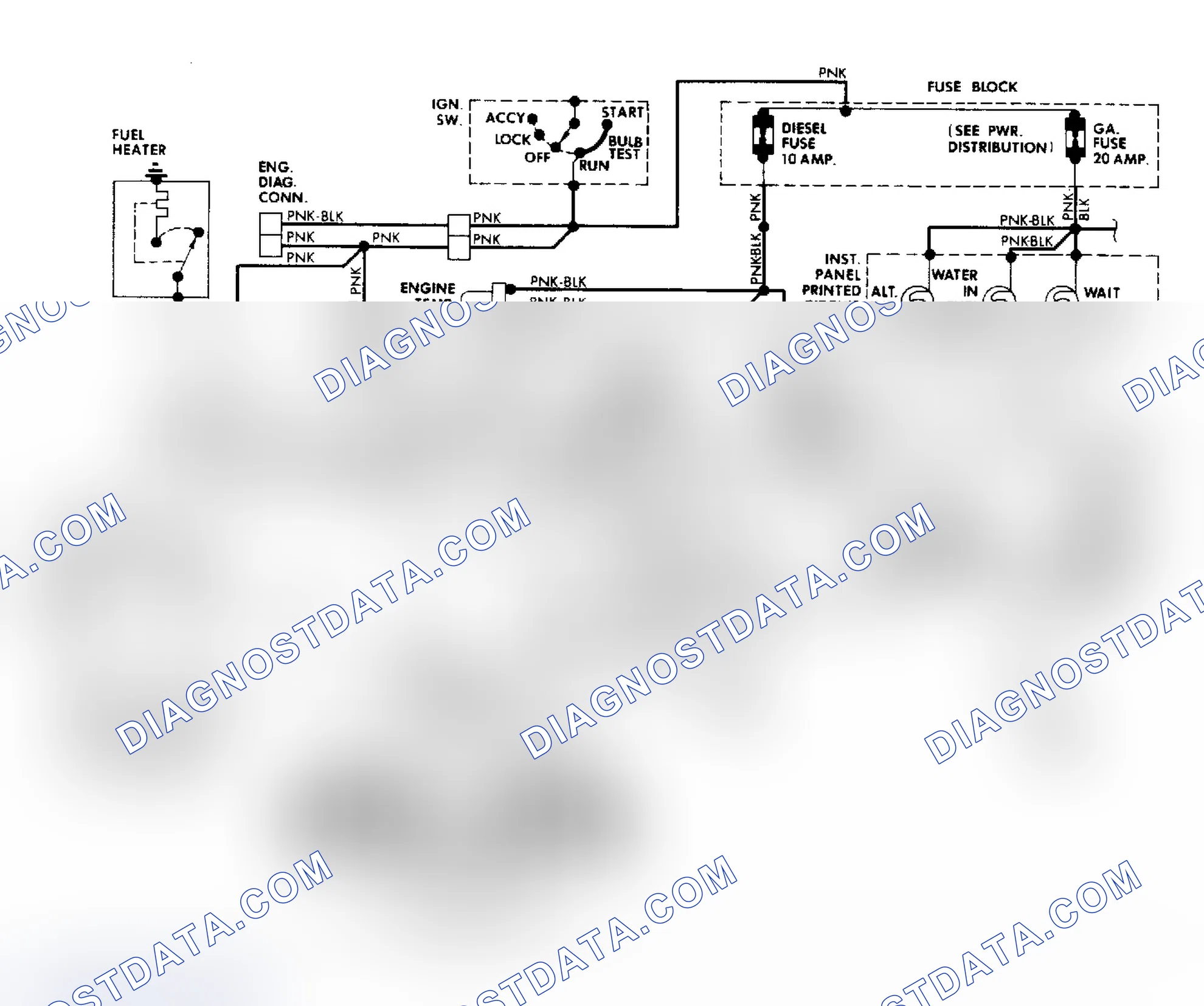 Scheme 51: Glow Plug System Wiring Diagram (Thermal Type - V8)